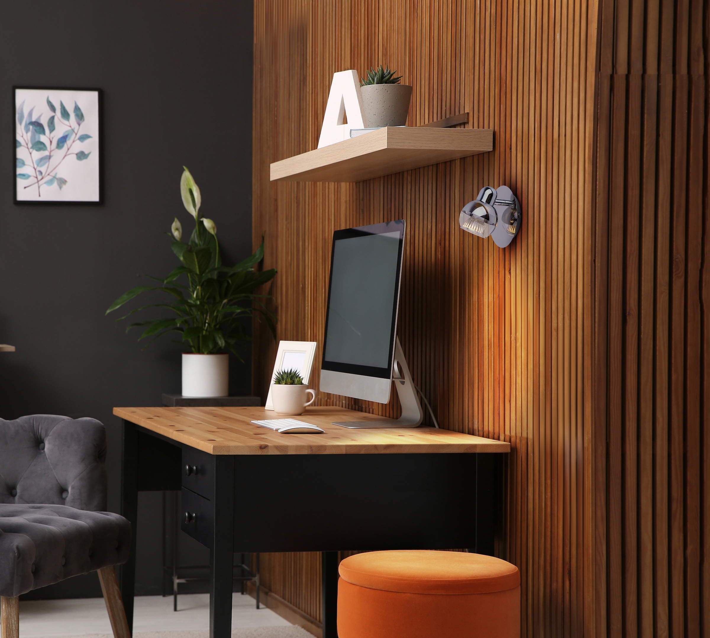 näve Wandstrahler »Boccia« GU10 1 Stk. Warmweiß 1flg. incl. LED GU10 6W, chrom, Glasschirm, verstellbarer Spot, D:14cm