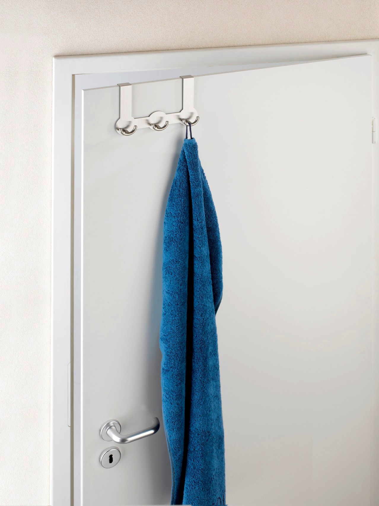 WENKO Türhaken »Modell Rondo«, Türgarderobe, Hakenleiste mit 3 Haken, für einen Türfalz von 2 cm