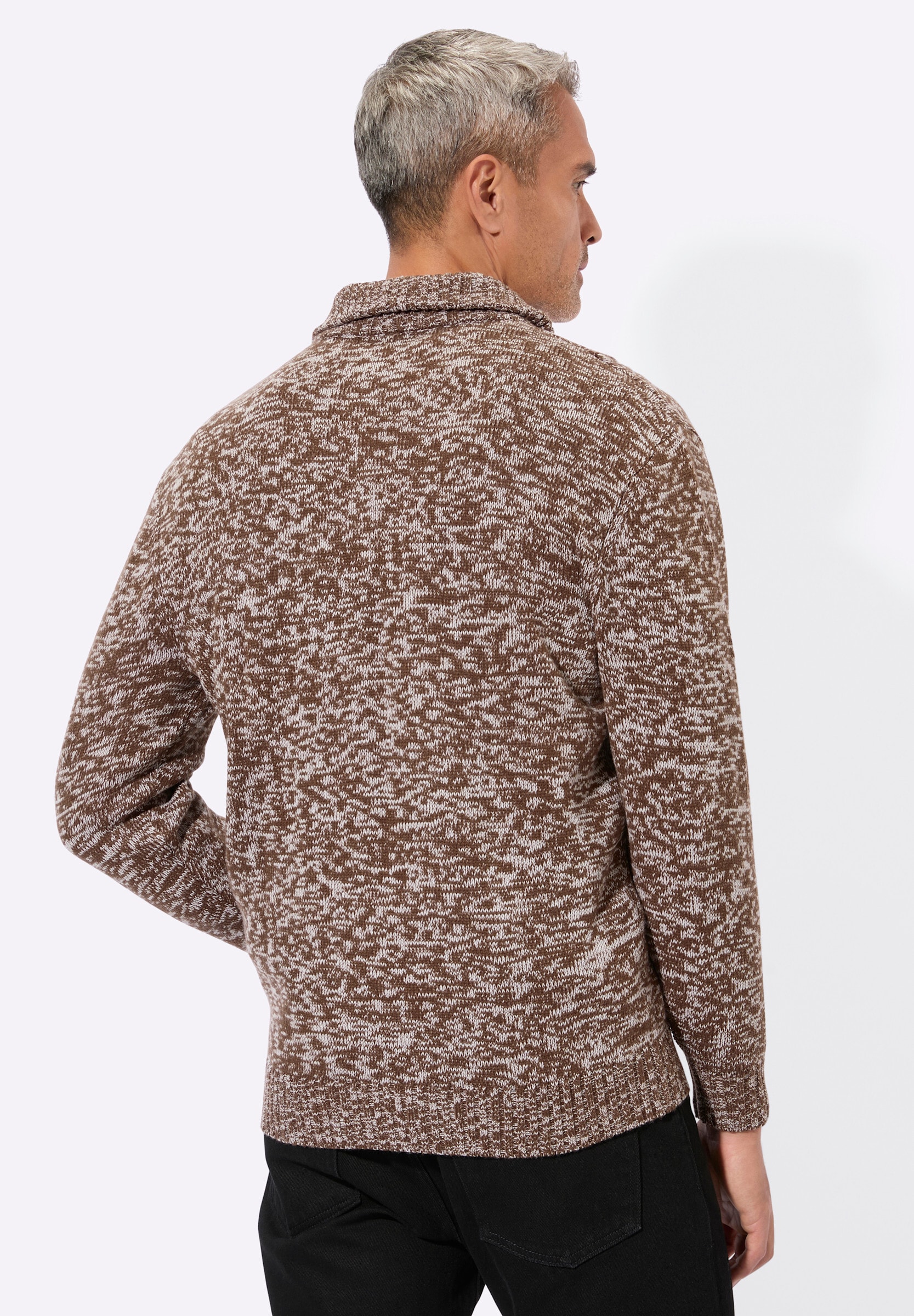 Sieh an! Troyer »Pullover Langarm-Pullover mit platziertem Zopfmuster«
