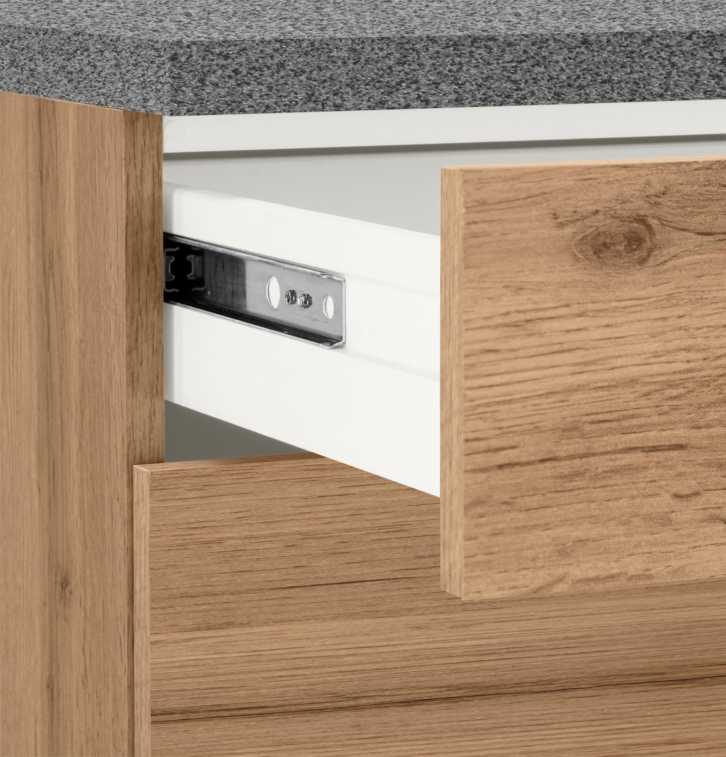 KOCHSTATION Küchenzeile »KS-Colmar« mit E-Geräten, Breite 240 cm