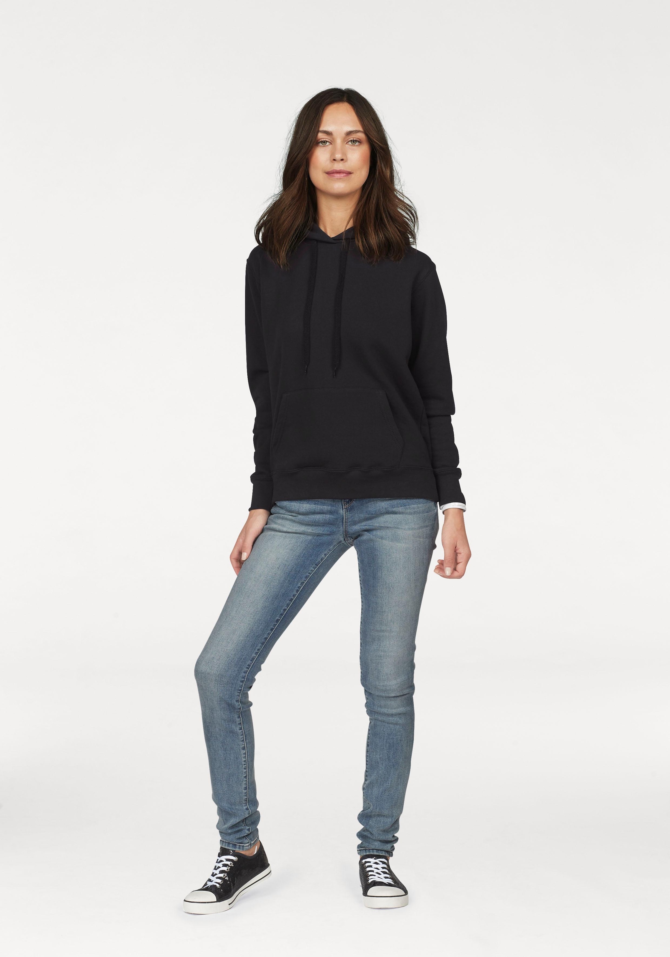 Fruit of the Loom Kapuzensweatshirt »Classic hooded Sweat Lady-Fit«, mit Kängurutaschen