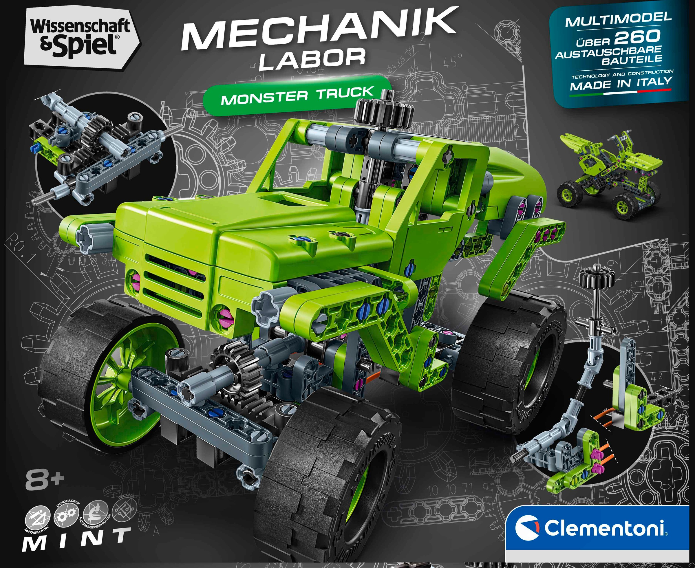 Clementoni® Modellbausatz »Mechanik Labor, Monster Truck« Made in Europe