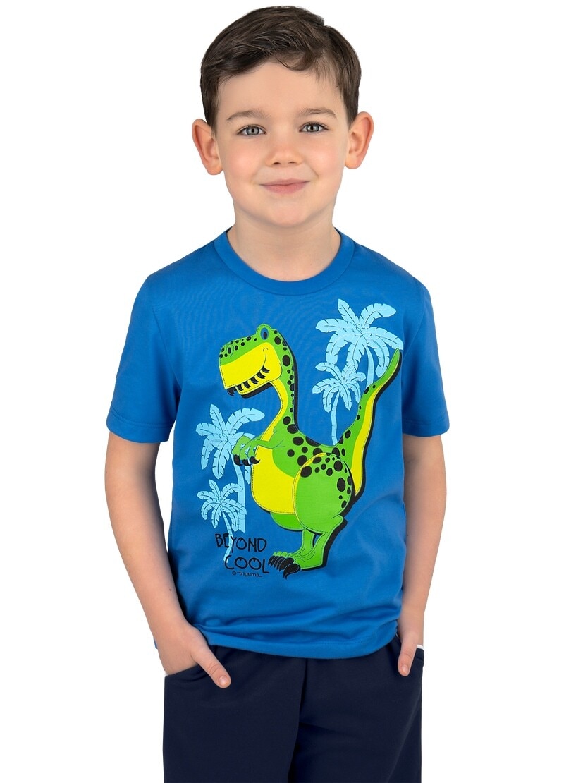 T-Shirt »TRIGEMA T-Shirt mit coolem Dino-Motiv«, (1 tlg.)