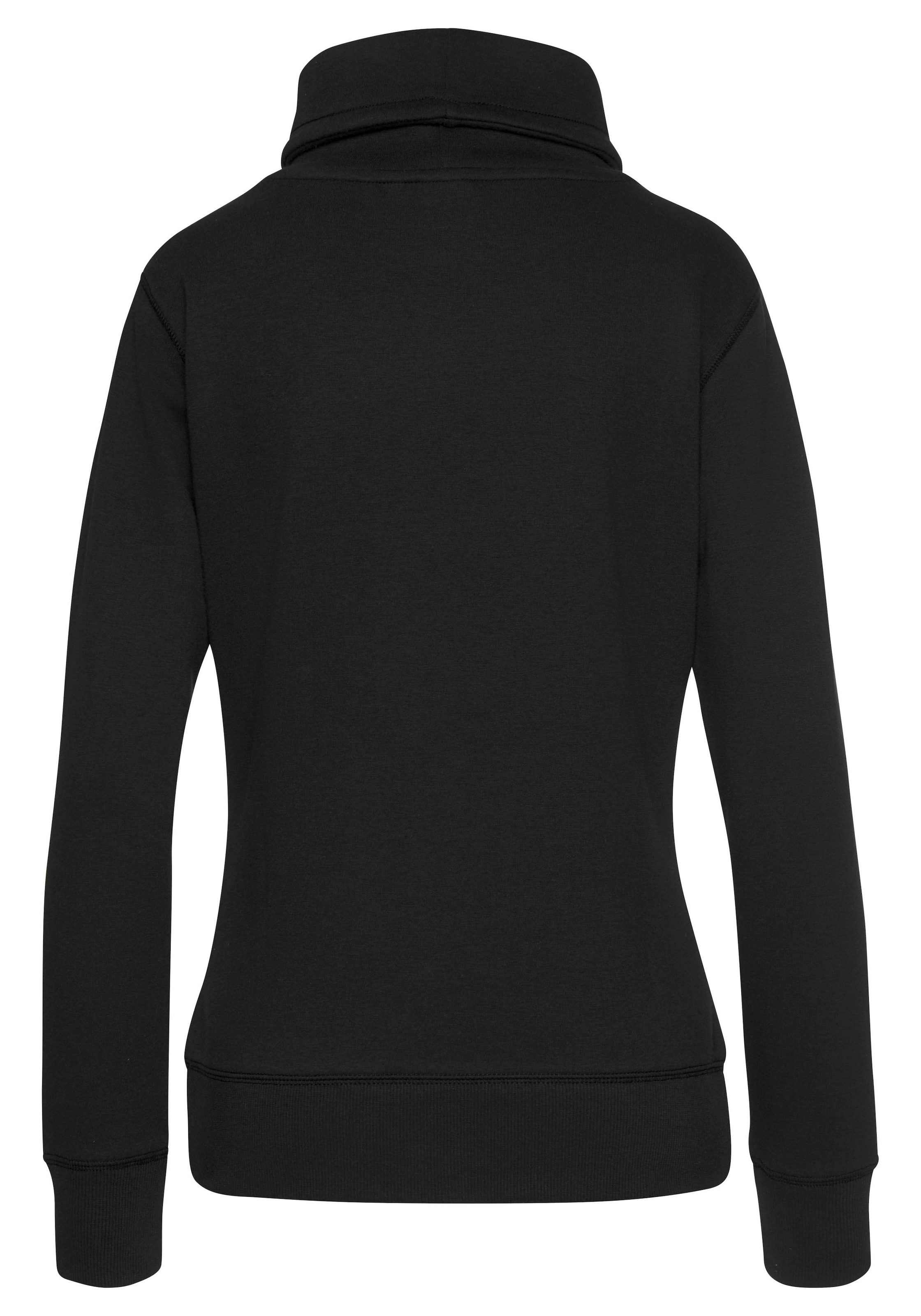 Bench. Loungewear Longsweatshirt »mit Stehkragen in Layeroptik«, und Kängurutasche, Loungewear, Loungeanzug