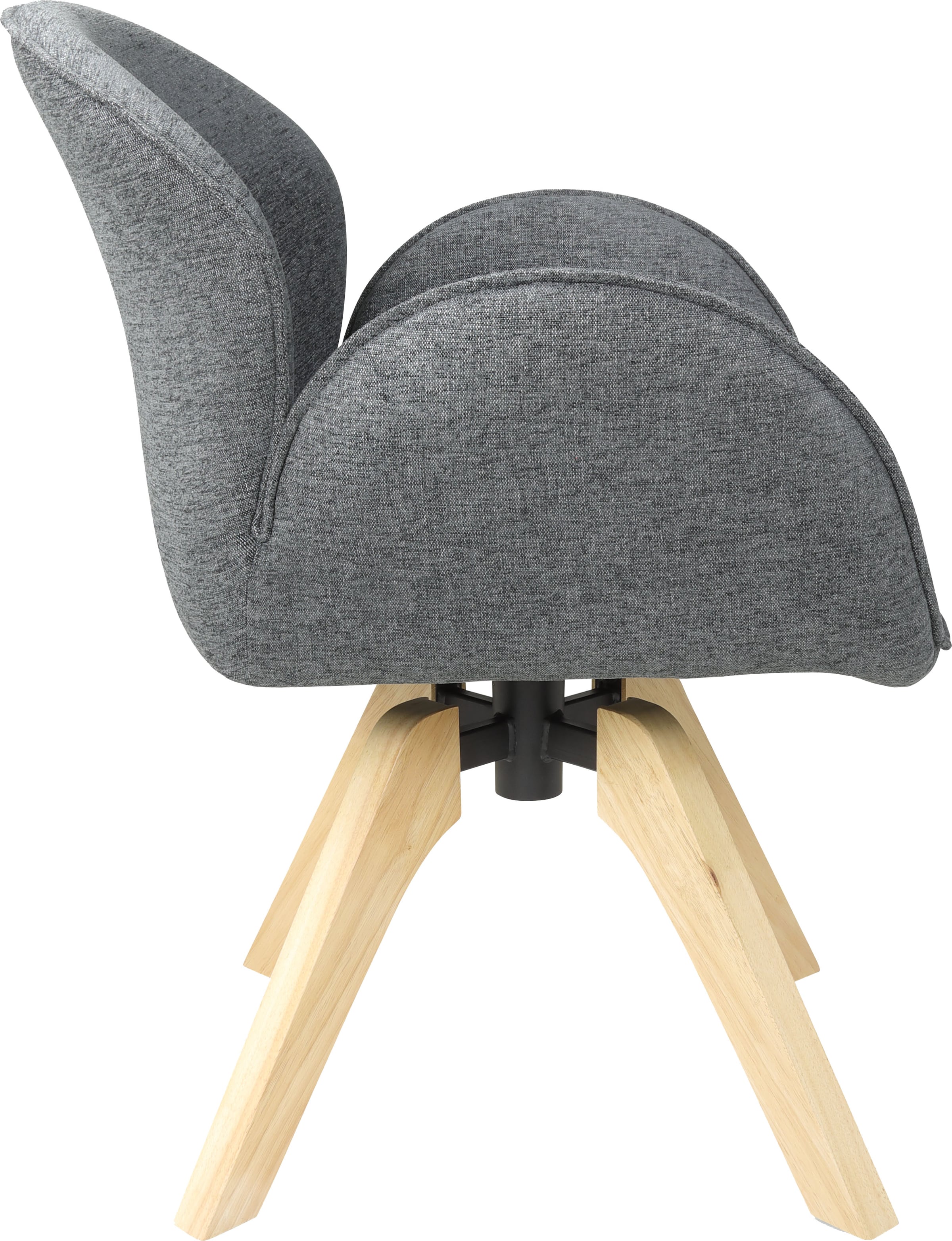 TOM TAILOR HOME Armlehnstuhl »WINGS ARMCHAIR«, (Set), 2 St., Chenille, mit Armlehnen, drehbar, Rückholfunktion, Massivholzgestell