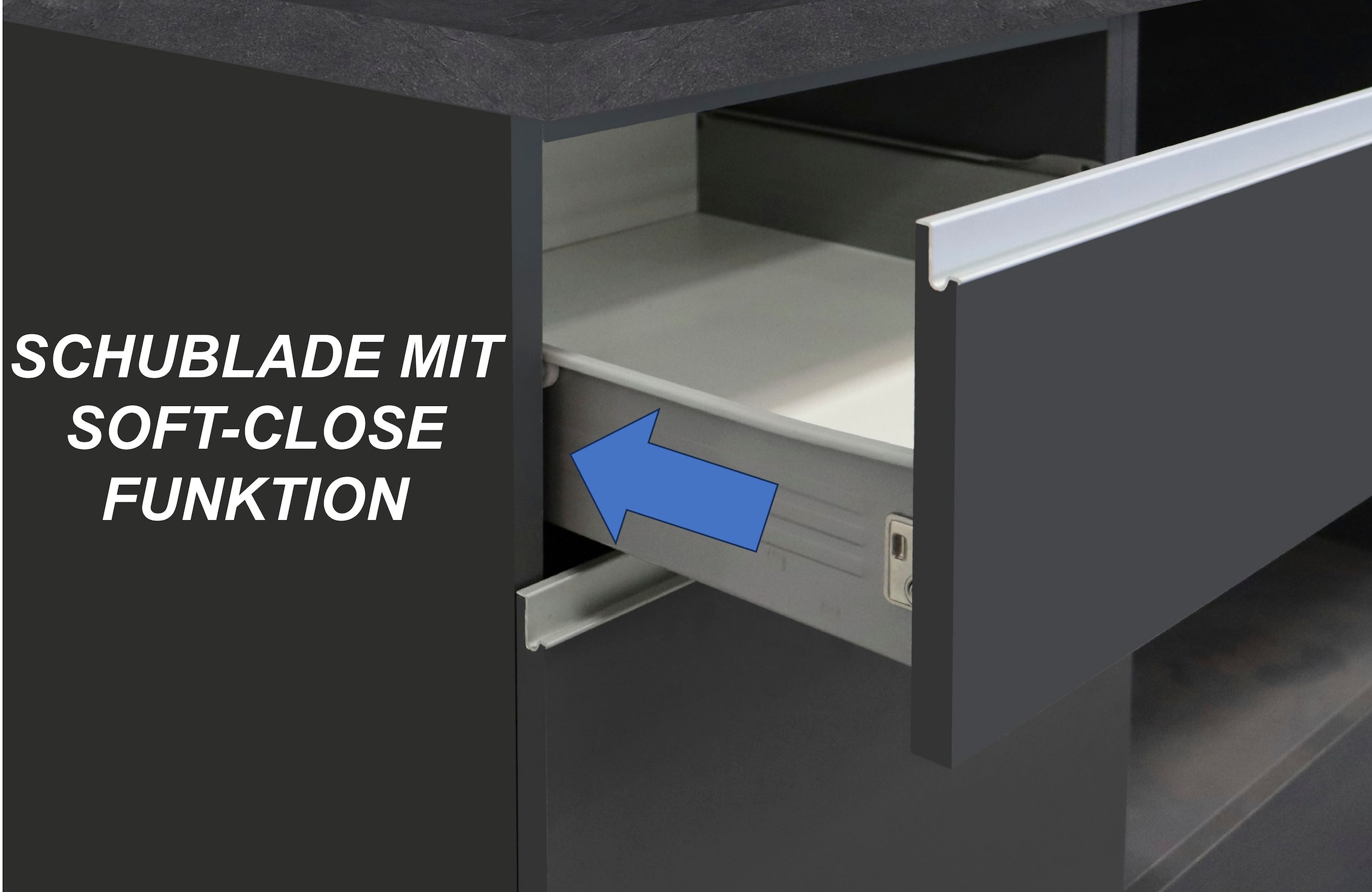 KOCHSTATION Küchenzeile »KS-Sole«, Breite 256 cm, mit Geschirr-Abtropfschrank, ohne E-Geräte