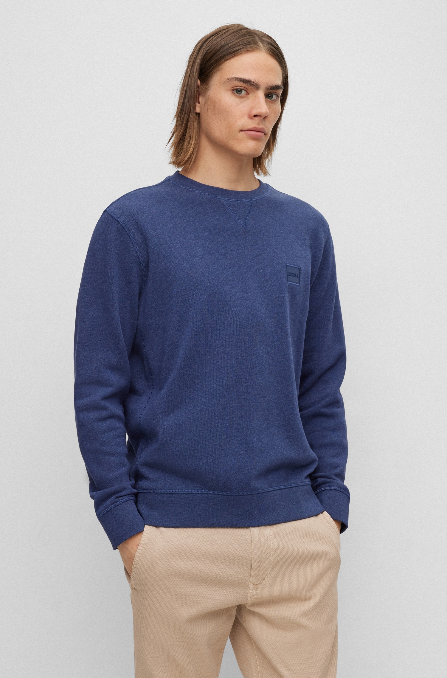 BOSS ORANGE Sweatshirt »Westart«, mit aufgesticktem BOSS Logo bei ♕ | Strickpullover