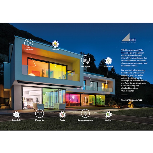 TRIO Leuchten LED Deckenleuchte »DIAMO«, 1 flammig-flammig, Mit WiZ- Technologie für eine moderne Smart Home Lösung online kaufen | mit 3 Jahren  XXL Garantie