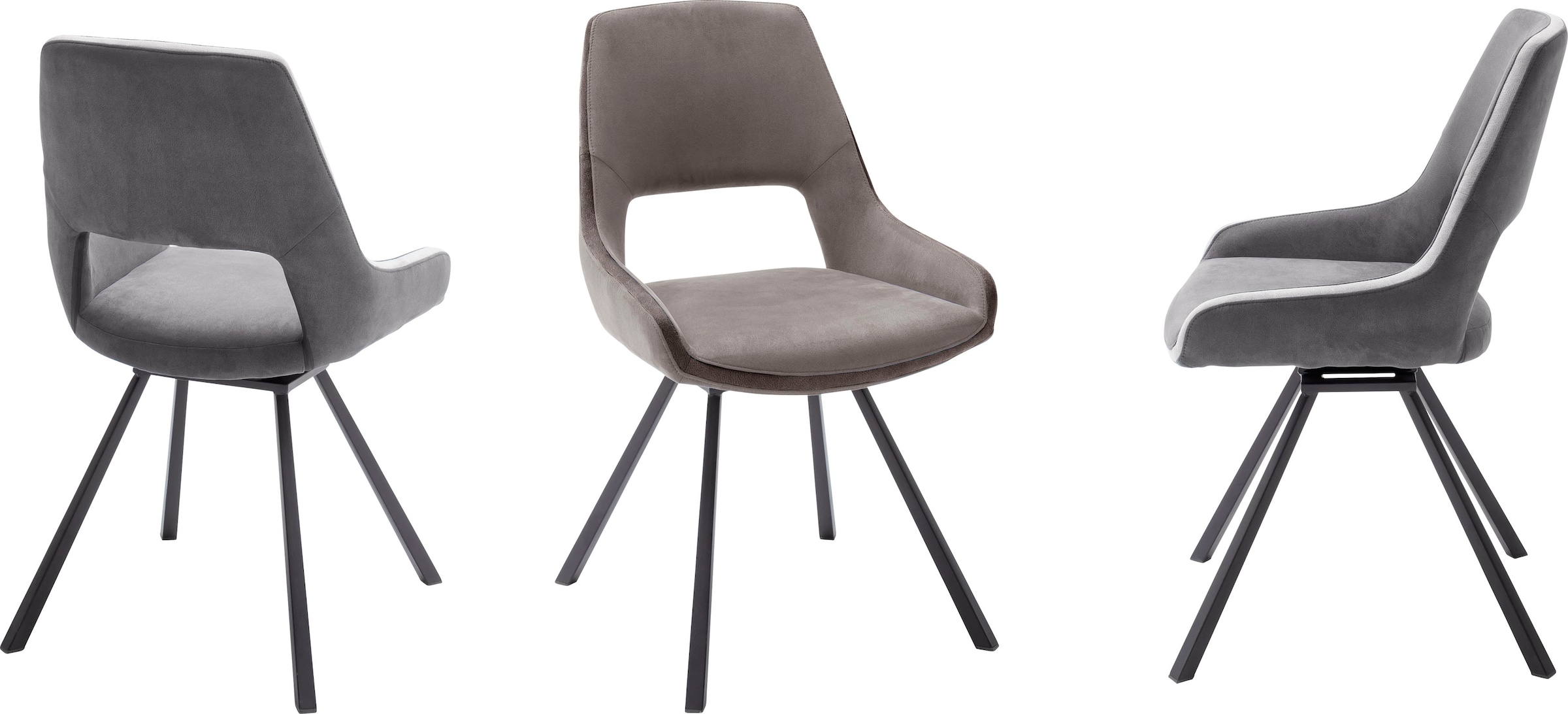 MCA furniture Esszimmerstuhl »Bayonne«, (Set), 2 St., 2er Set, Stuhl 180°drehbar, belastbar bis 120 kg, Sitzhöhe ca. 50 cm