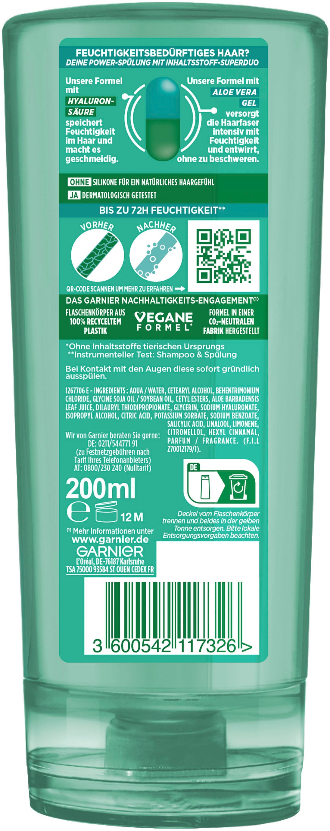 GARNIER Haarspülung »Garnier Fructis Aloe Hydra Bomb Spülung«