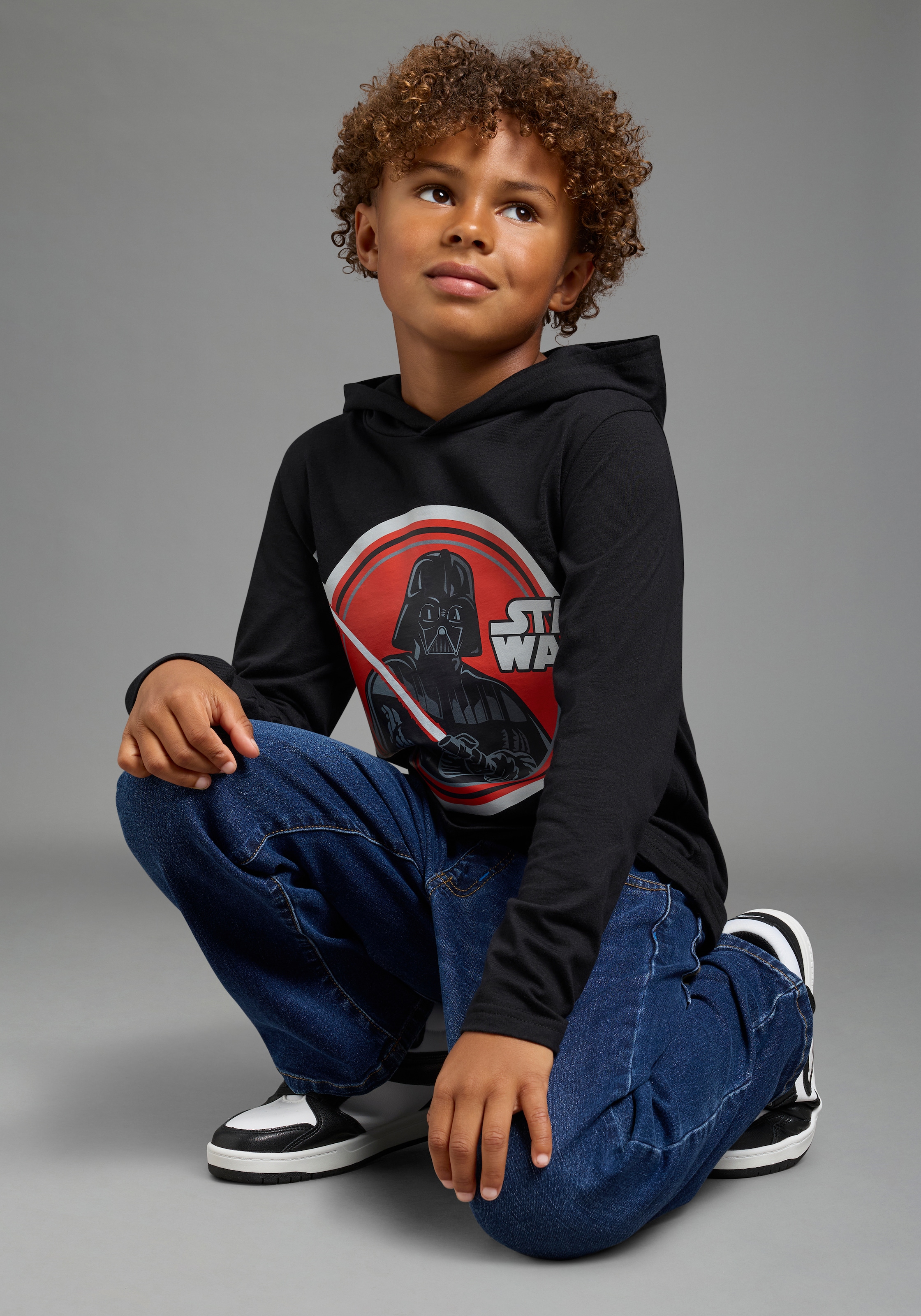 KIDSWORLD Kapuzenshirt »STAR WARS: DARTH VADER Shirt, Disney« Basic-Passform, Langarm, mit Kapuze, Streetwear-Stil