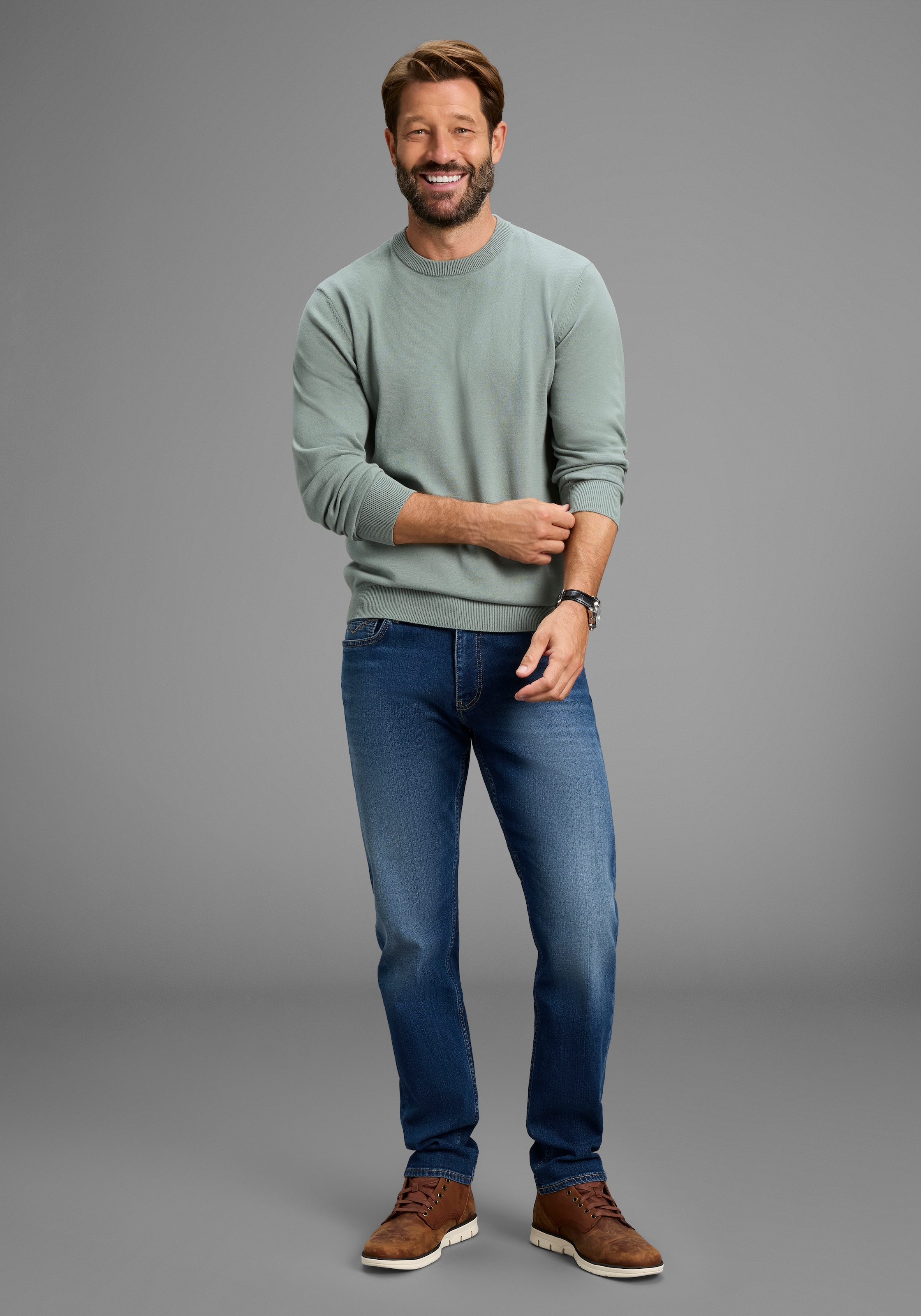 DELMAO Rundhalspullover »Neue Kollektion! Feinstrick« in Feinstrick , ideal für die Übergangszeit