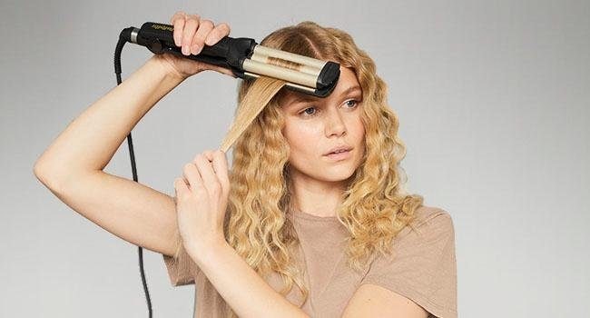 BaByliss Welleneisen »C260E Easy Jahren Titanium-Keramik-Beschichtung 3 Waves«, XXL Garantie mit