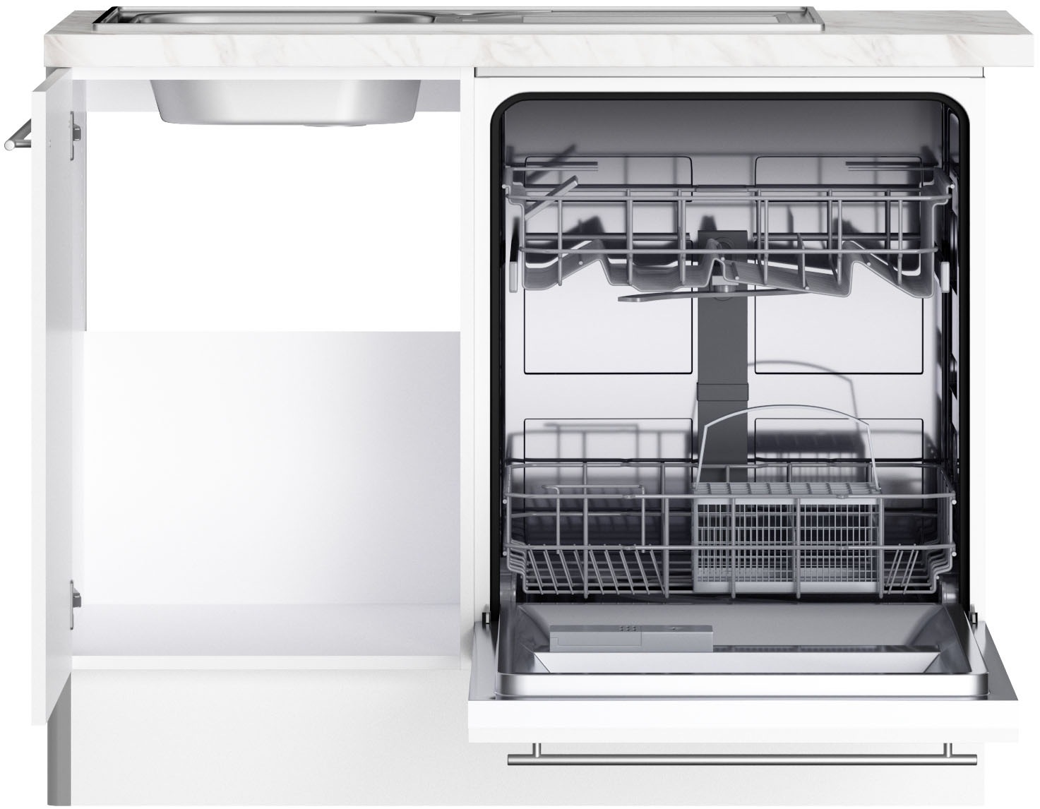 KOCHSTATION Küche »KS-Bern2«, Stellmaße 295 x 175 cm, wahlweise mit E-Geräten