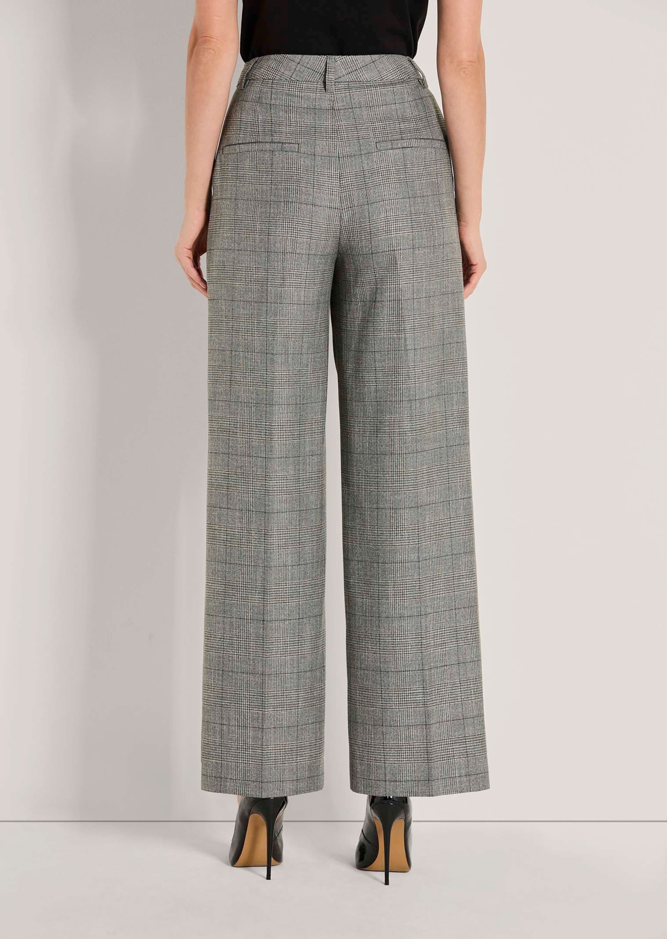 MADELEINE Bundfaltenhose »Bundfalten-Hose Glencheck-Hose mit weitem Bein«