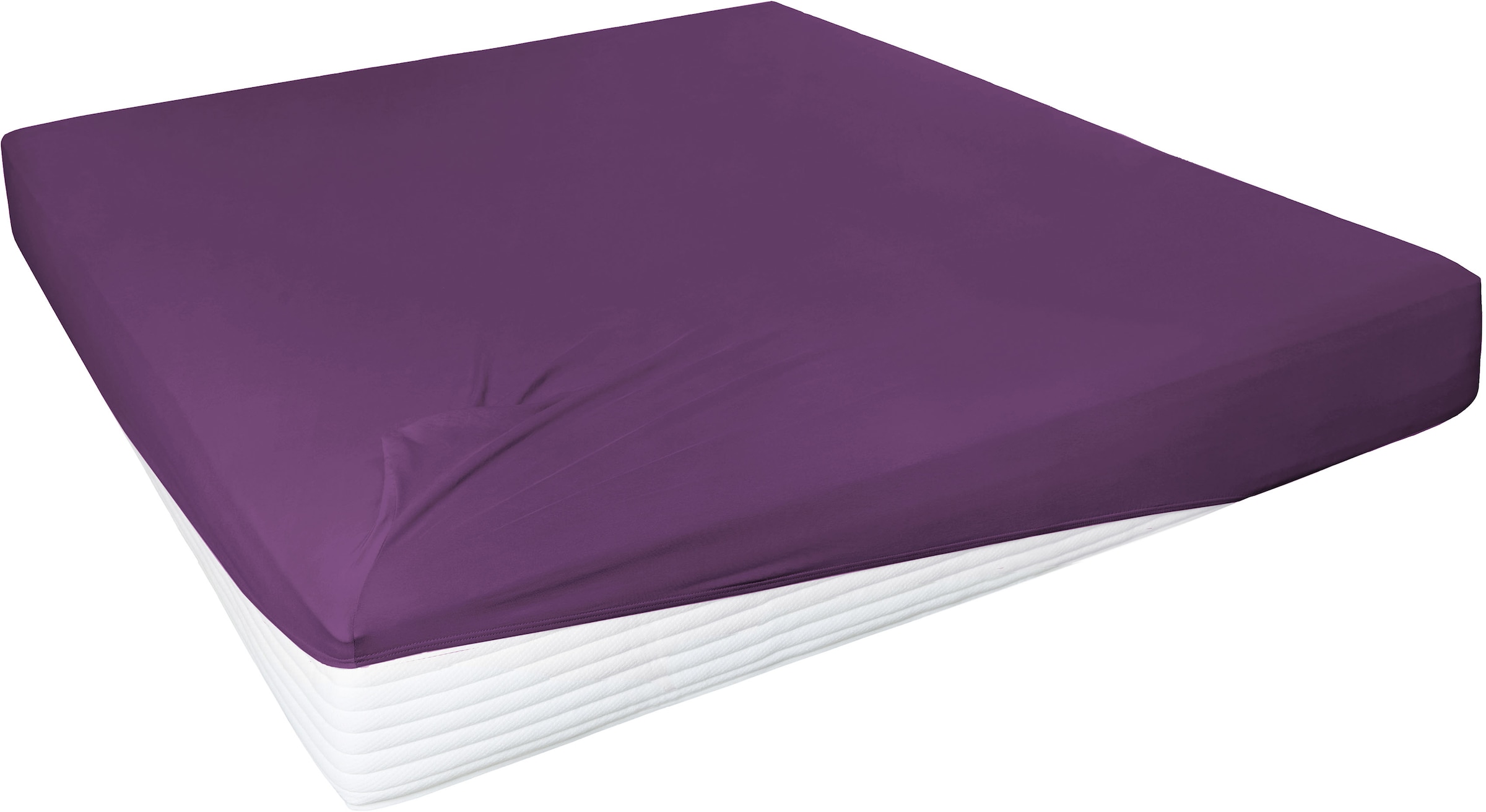 Primera Spannbettlaken "Elasthan-Feinjersey" PREMIUM, aus 95% gekämmter Baumwolle und 5% Elasthan, bis 28 cm Höhe