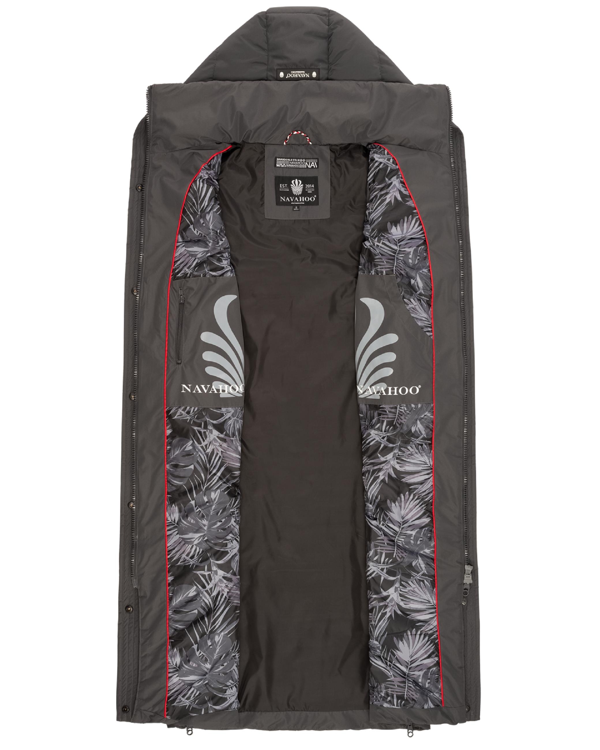 Navahoo Steppweste »Steppweste Brezelchen«, (1 tlg.), Warme, lange Damen Outdoor-Weste mit Kapuze