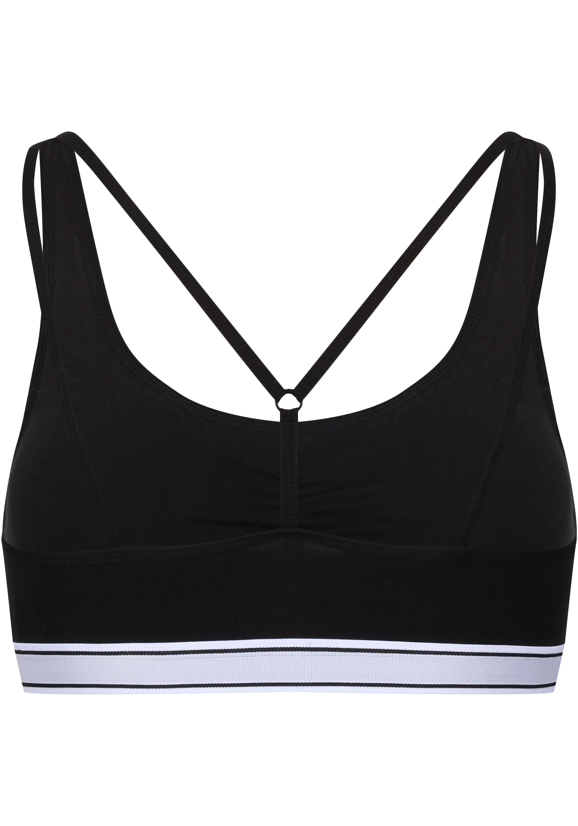 Reebok Bustier »"Jackie"«, Logoschriftzug auf dem Unterbrustband, Raffung vorn