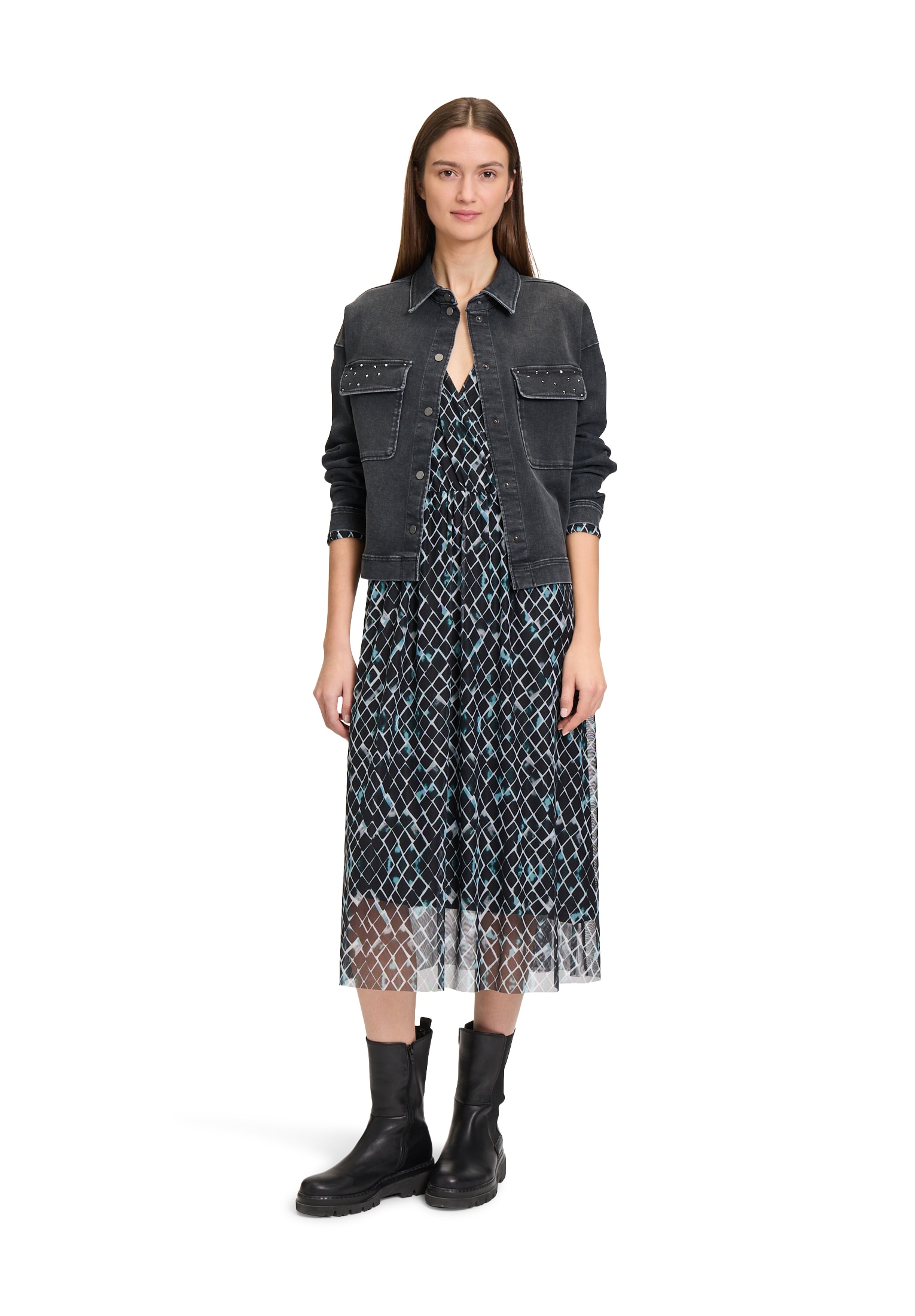 Betty&Co Jeansblazer »Jeansjacke mit aufgesetzten Taschen«