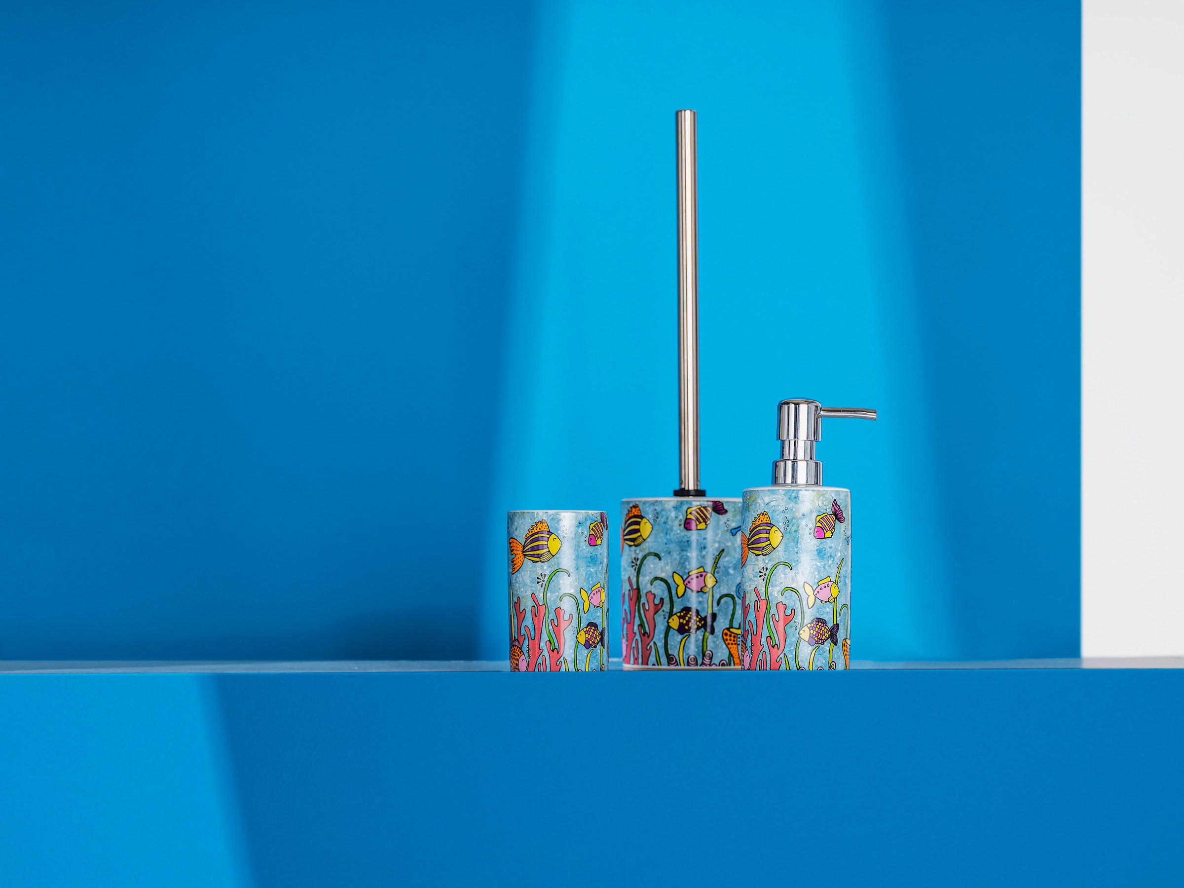 WENKO WC-Garnitur »Rollin\'Art Ocean Life«, aus Keramik, freistehend, inkl.  WC-Bürste online kaufen | mit 3 Jahren XXL Garantie