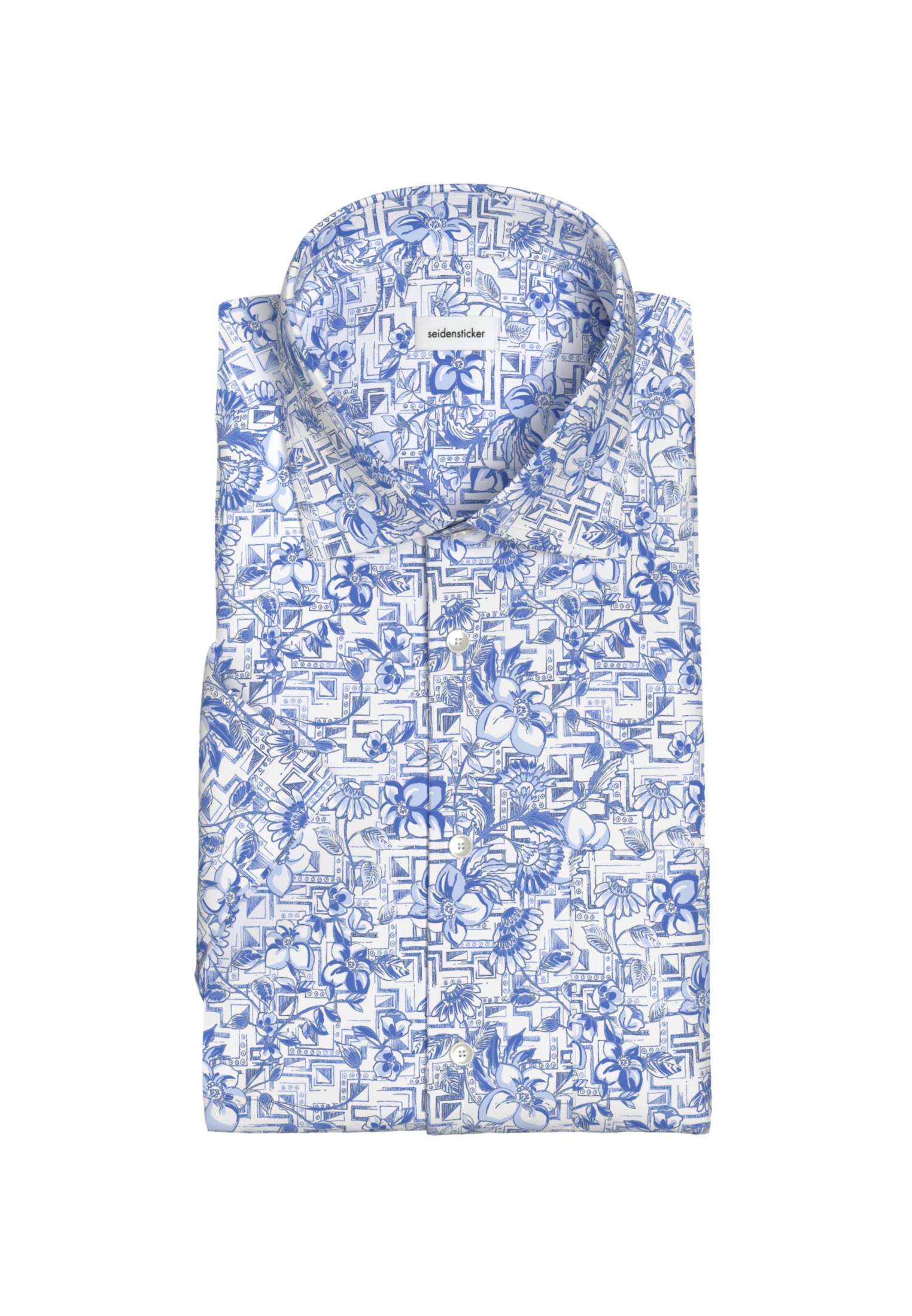 seidensticker Businesshemd »Regular«, Regular Kurzarm Kentkragen Floral