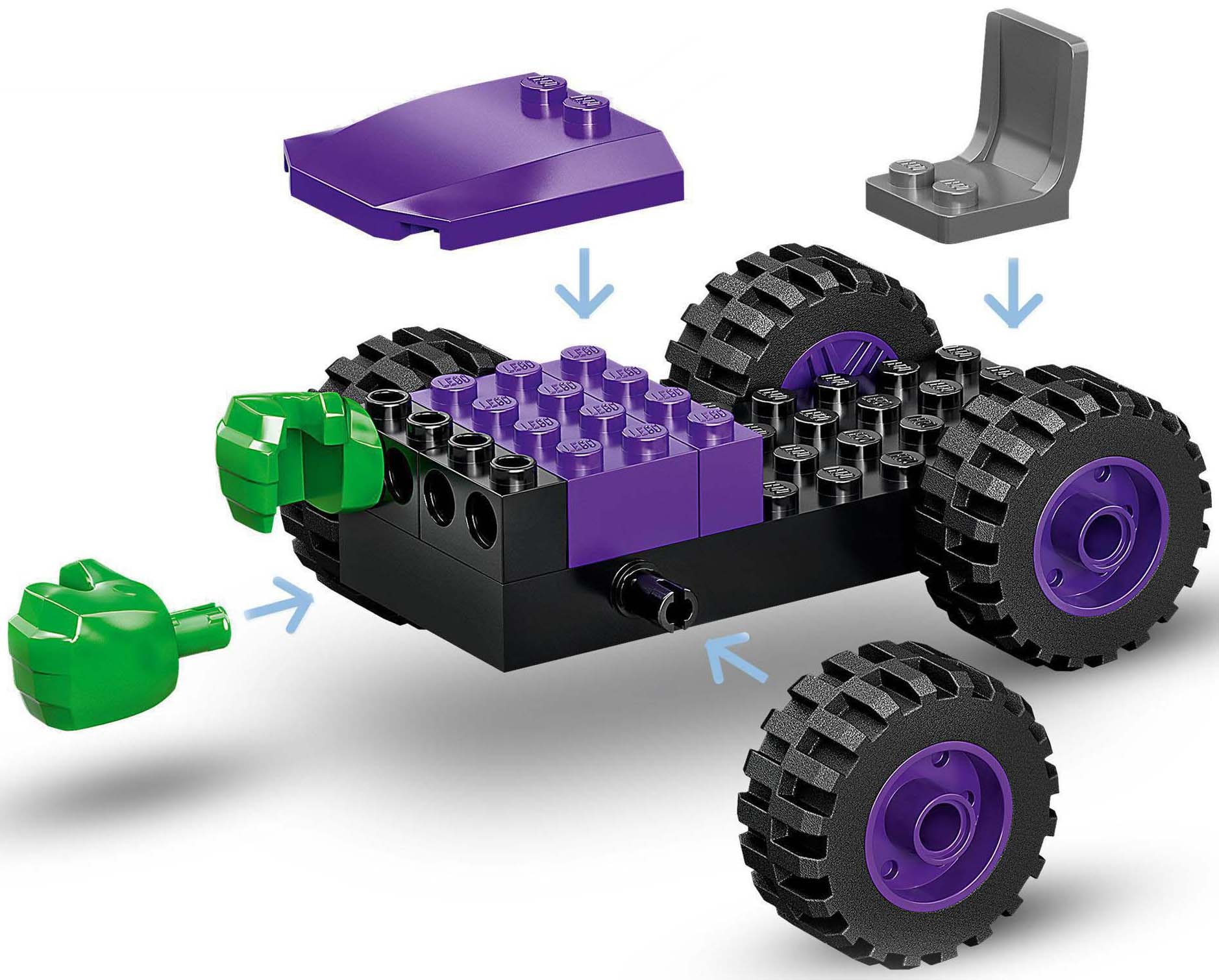 LEGO® Konstruktionsspielsteine »Hulks und Rhinos Truck-Duell (10782), LEGO® Marvel«, (110 St.)