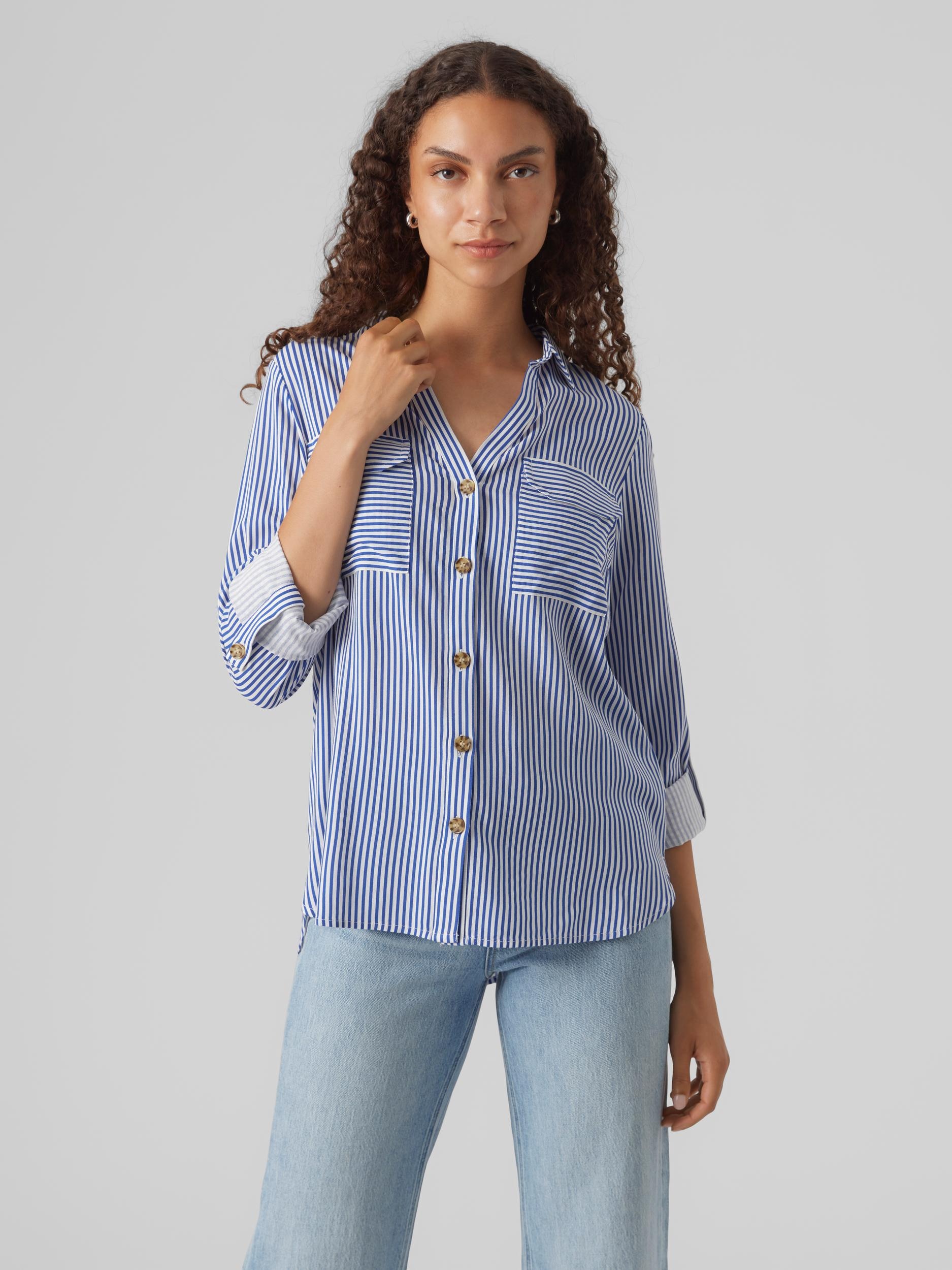 Vero Moda Hemdbluse »VMBUMPY L/S SHIRT NEW WVN GA NOOS« Viskose, regular fit