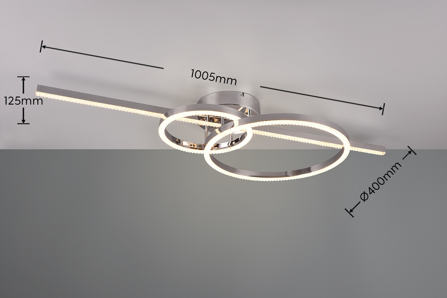 TRIO Leuchten LED Deckenleuchte »MONTILLA, Deckenlampe mit Fernbedienung Lichtfarbe einstellbar dimmbar«, 1 flammig, Leuchtmittel LED-Board | LED fest integriert, Memoryfunktion + Nachtlicht, als Wandlampe oder Deckenlampe 6300 Lumen