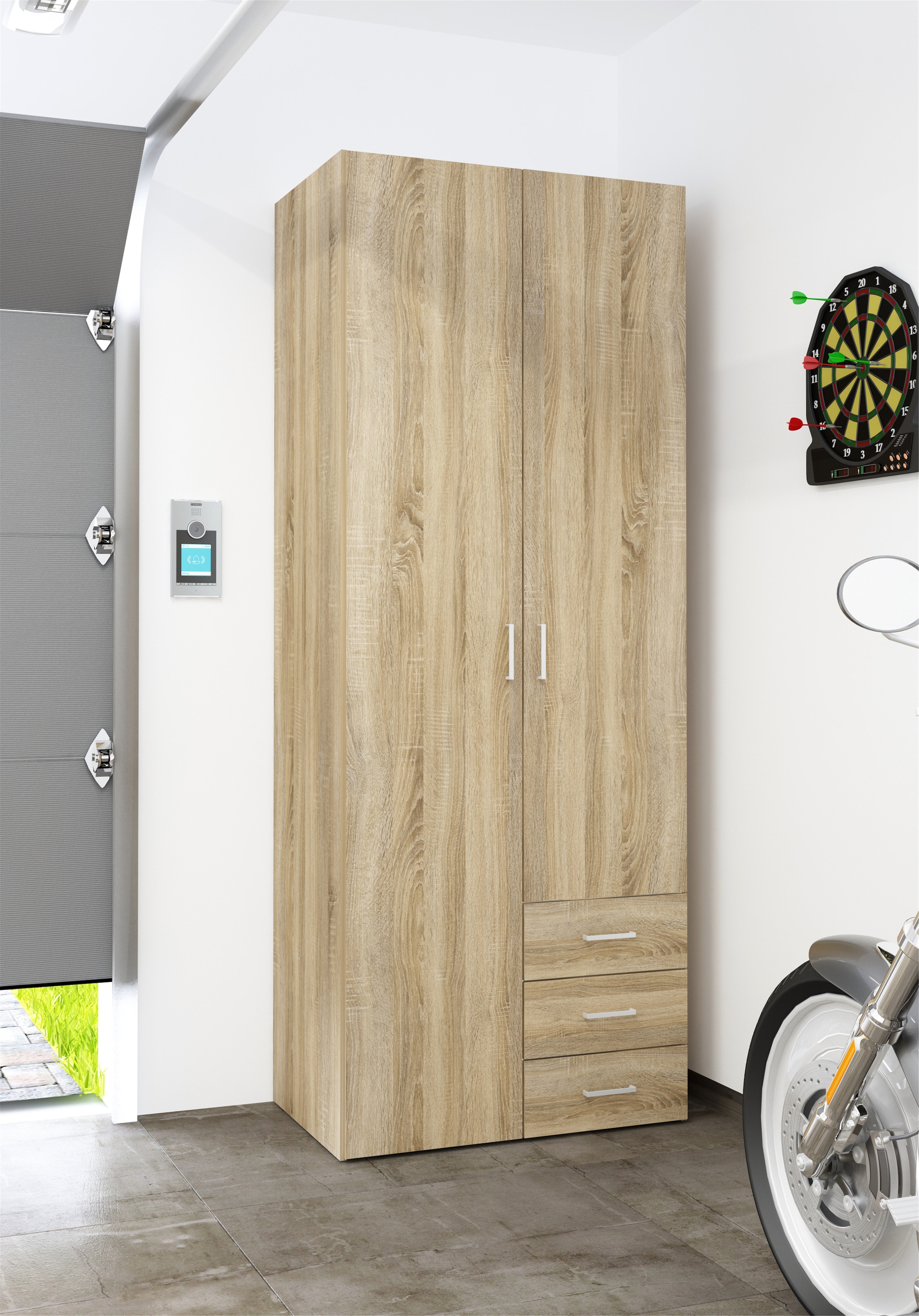 INOSIGN Kleiderschrank »Space Drehtürenschrank, Aufbewahrung Kasten Schrank Stauraum« Breite 78, 115,8 oder 154 cm, mit je 3 Schubkästen, innen Einlegeböden