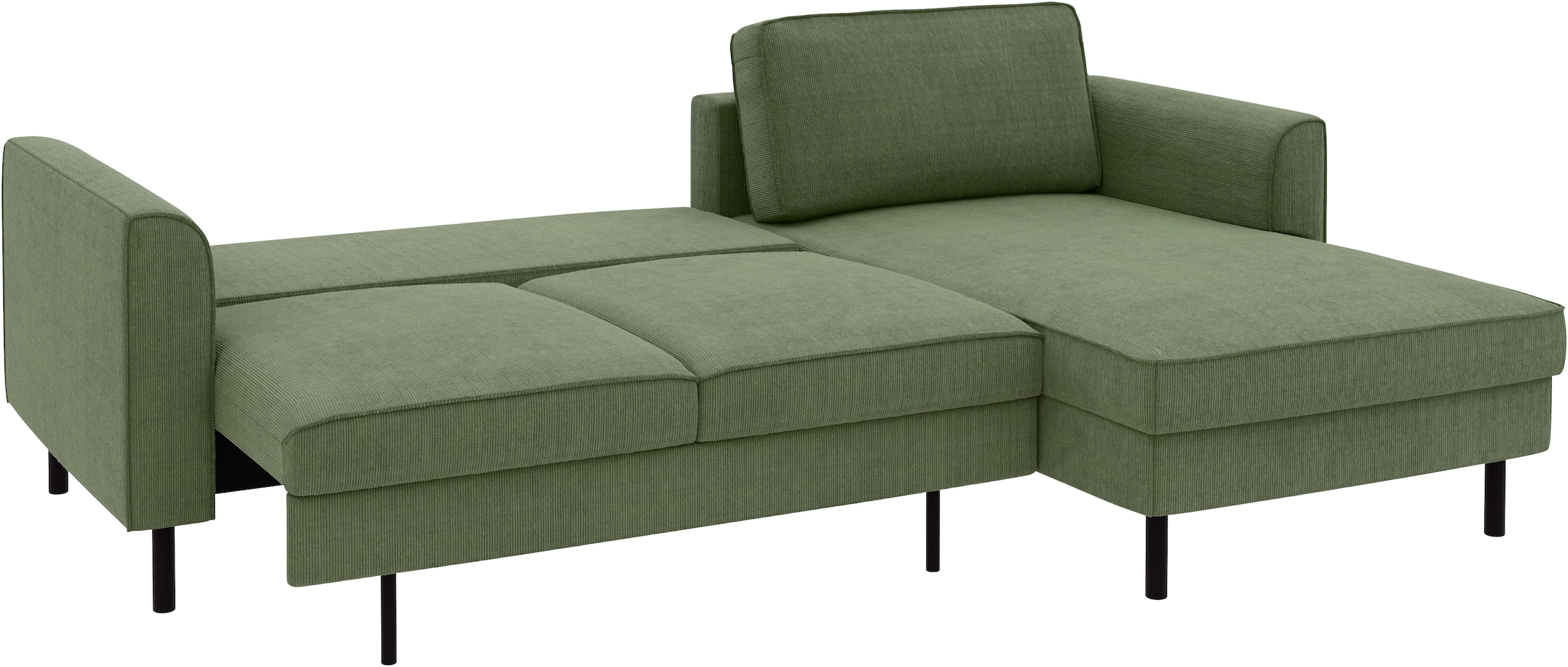 Home affaire Ecksofa »Booster Couch wahlweise mit Schlaffunktion und Bettkasten-auch in Cord«, Recamiere beidseitig montierbar, Sofa in L-Form, 232 cm