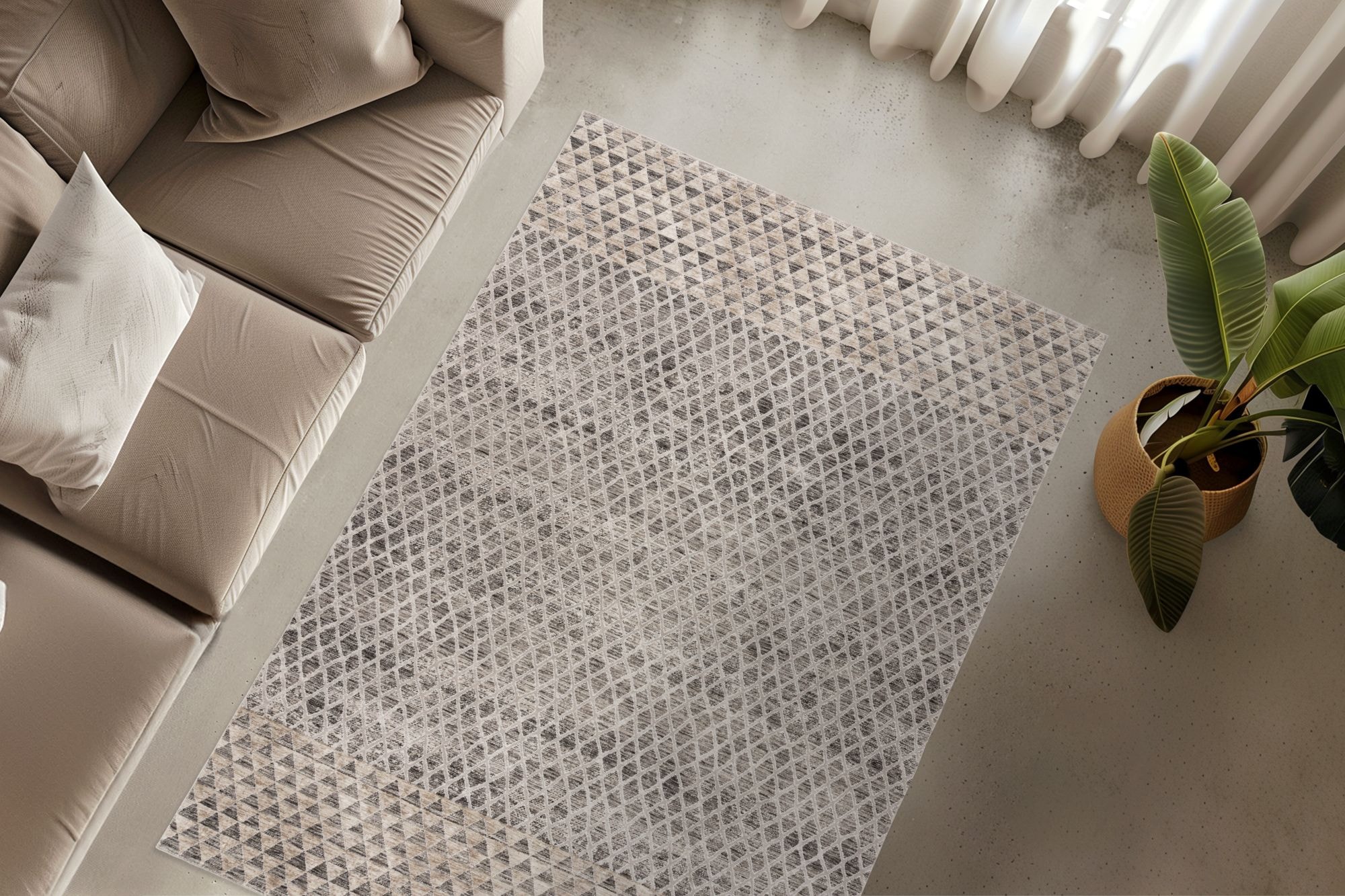 Kayoom Teppich »Amora 261« rechteckig 13 mm Höhe Kurzflor, Vintage, Hoch Tief Struktur, Wohnzimmer