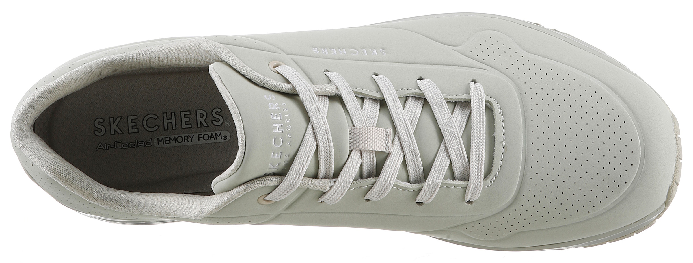 Skechers Wedgesneaker »UNO STAND ON AIR«, Freizeitschuh, Halbschuh, Schnürschuh weich gepolsterte Innensohle