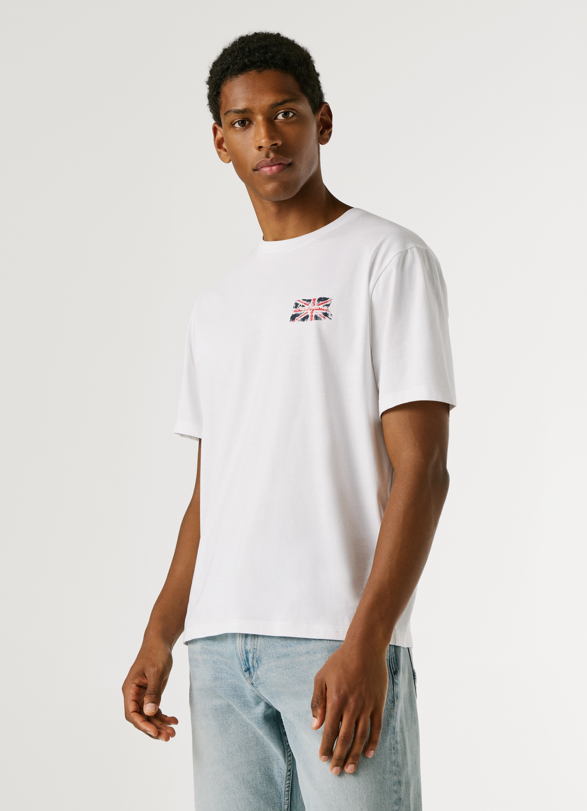 Pepe Jeans Langarmshirt »Small Flag« aus reiner Baumwolle, Rundhals