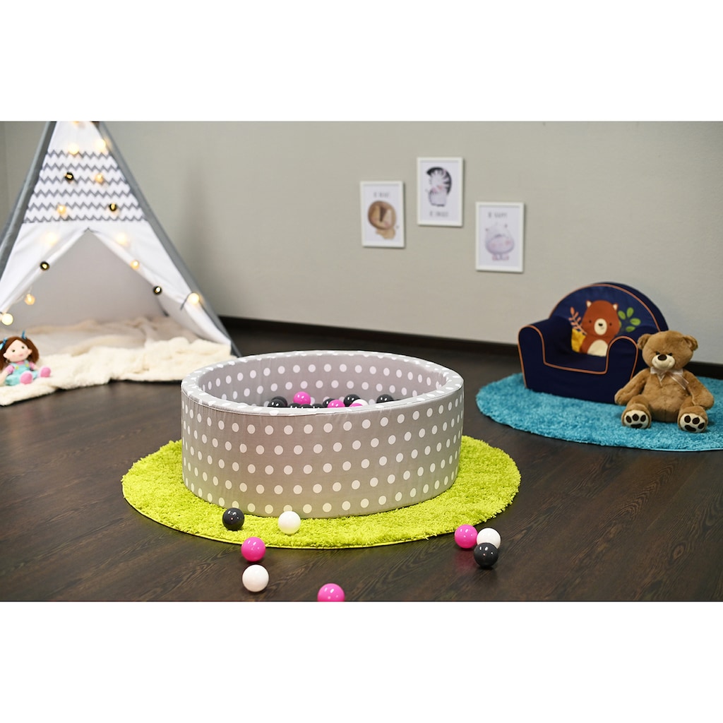 Knorrtoys® Bällebad »Soft, Grey White Dots«