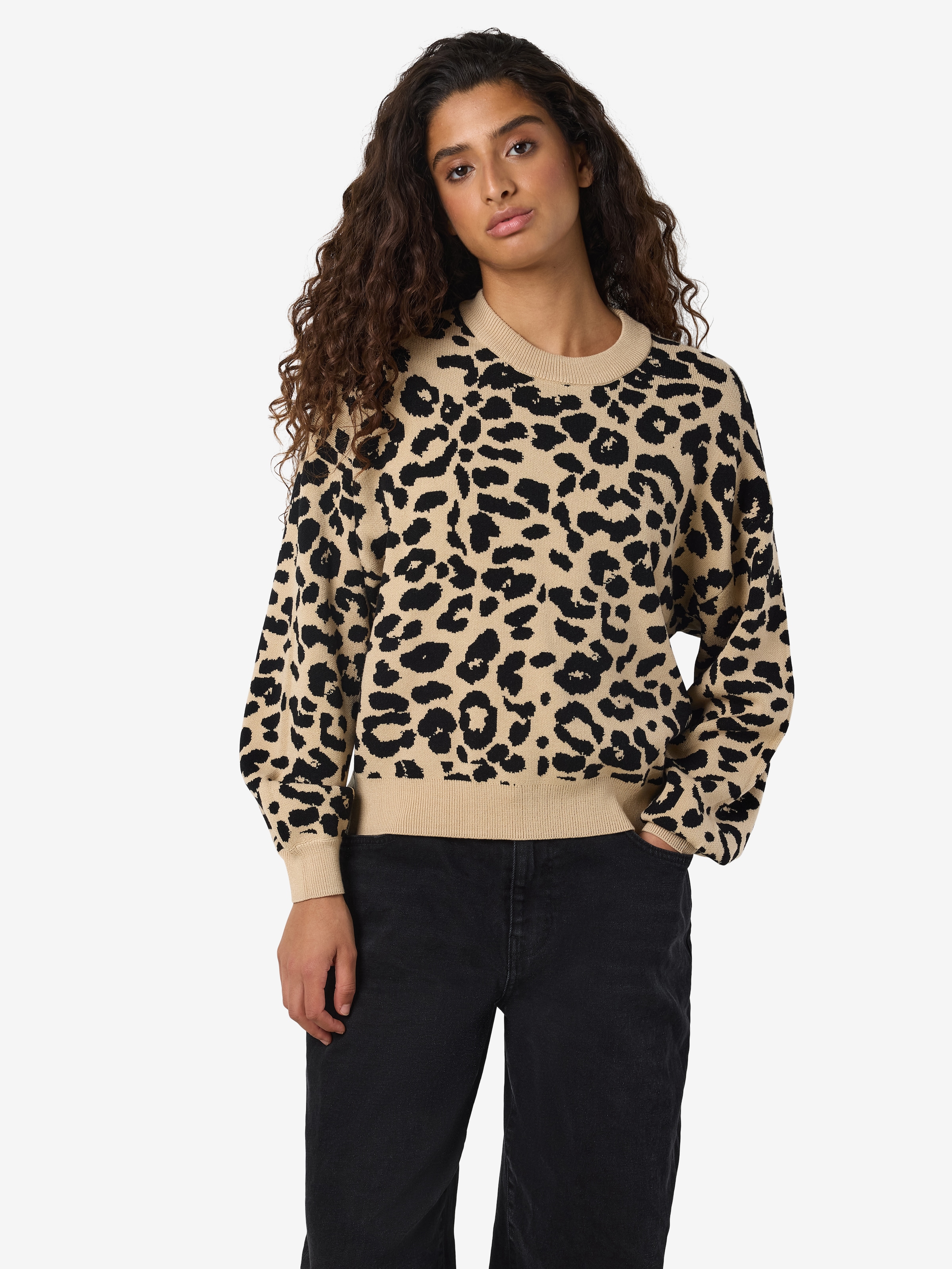 Noisy may Strickpullover »NMCHARLOTT L/S O-NECK KNIT FWD NOOS«