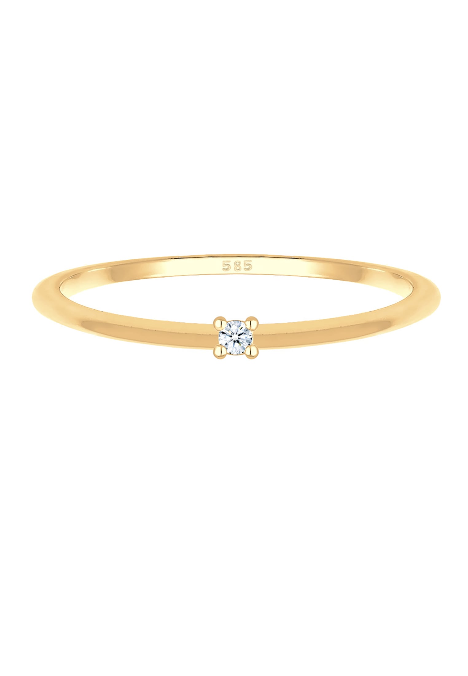 Elli DIAMONDS Diamantring »Ring Diamant Weiß Brillantschliff (0.015 ct) 585 Gelbgold«