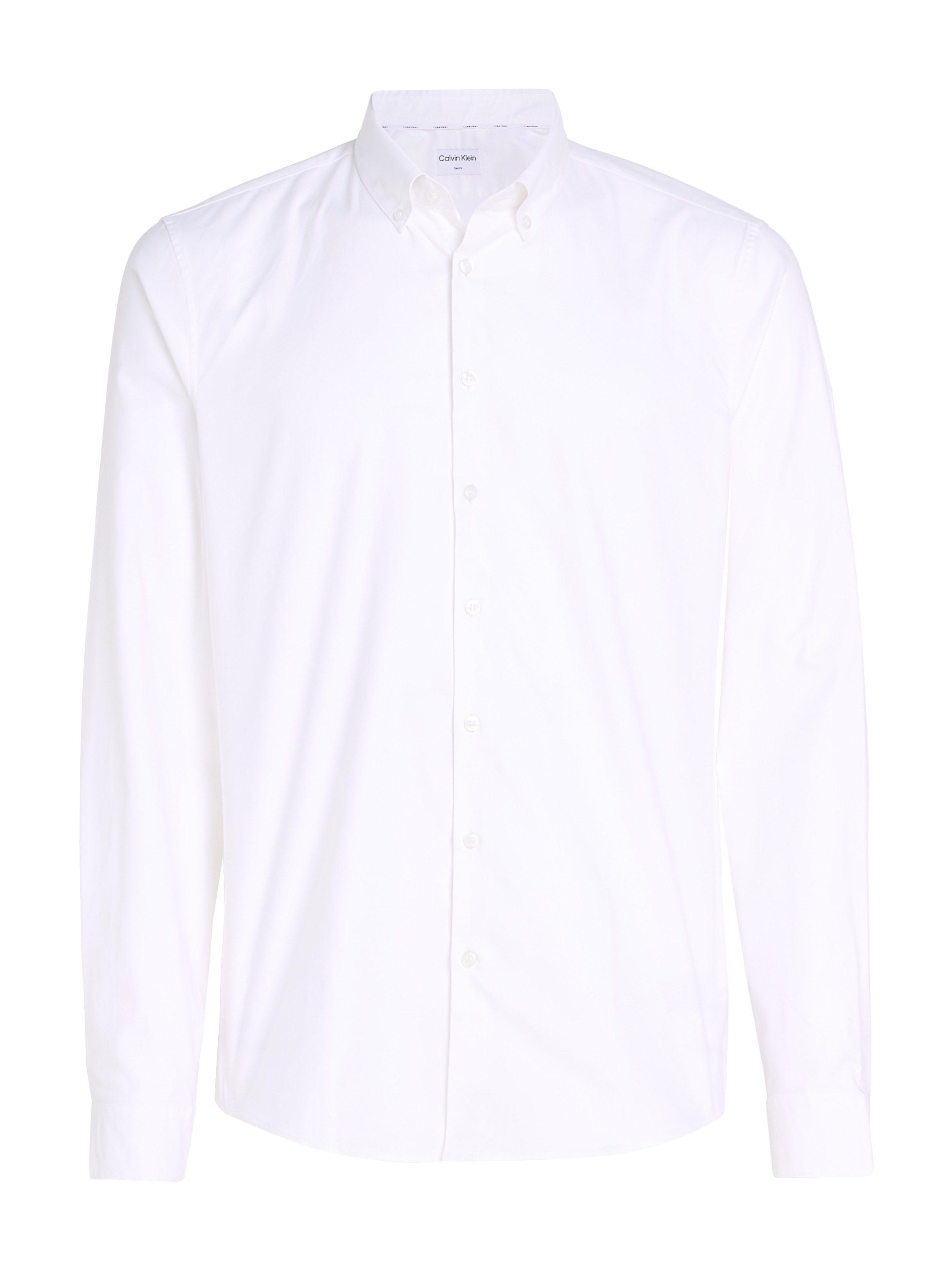 Calvin Klein Langarmhemd »OXFORD SOLID SLIM SHIRT«, mit Logoprägung