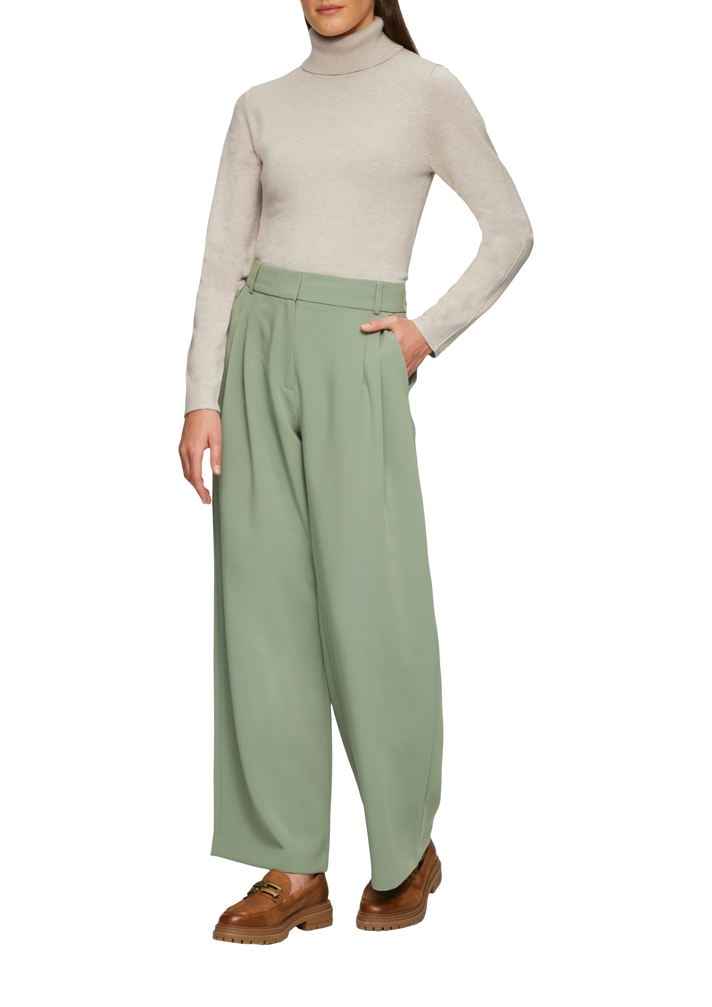 s.Oliver BLACK LABEL Rollkragenpullover mit Rippbündchen