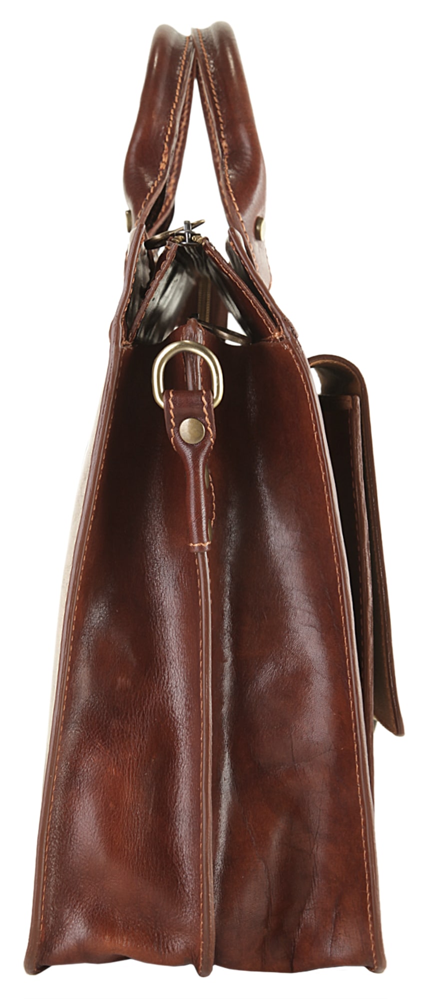 Piké Aktentasche, echt Leder, Made in Italy
