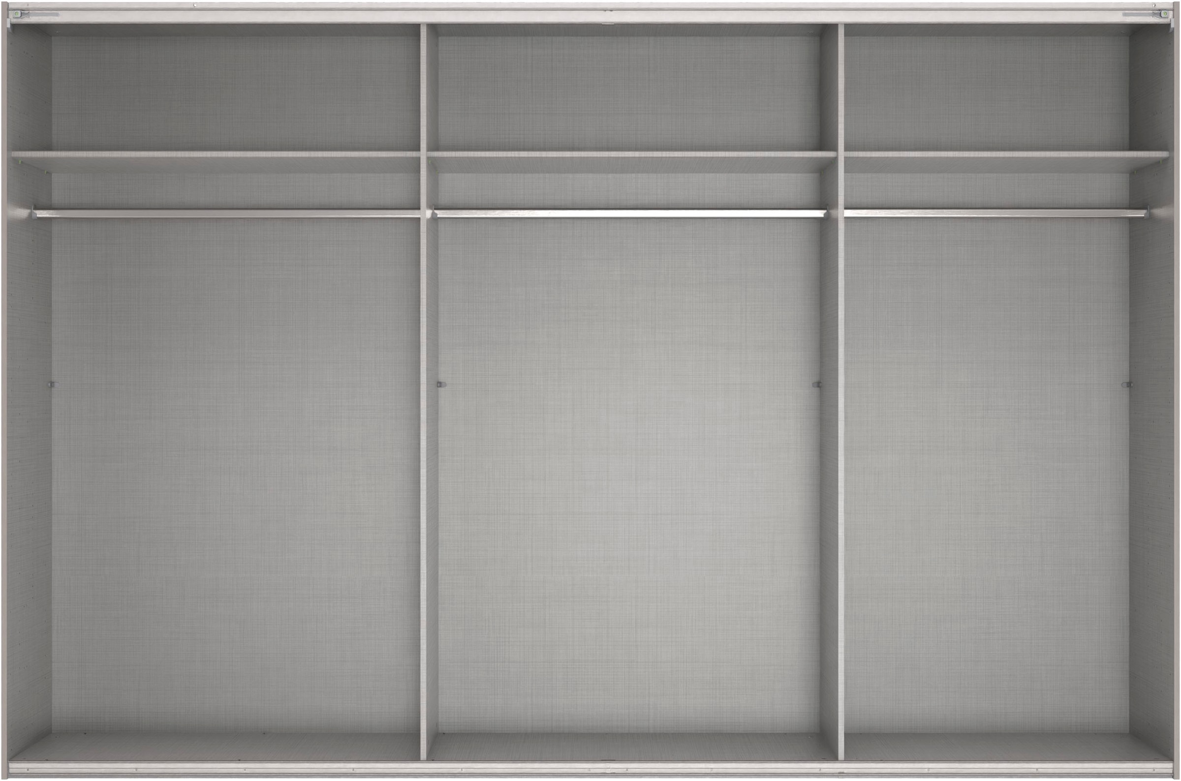 Wimex Schwebetürenschrank »Mugano, Made in Germany, Lieferung bis in Deine Etage und Stellort«, (wähle Deine Ausstattung: Basic oder Premium!), 3 Schwebetüren, große Größen, mit oder ohne Spiegel, Metallgriffe