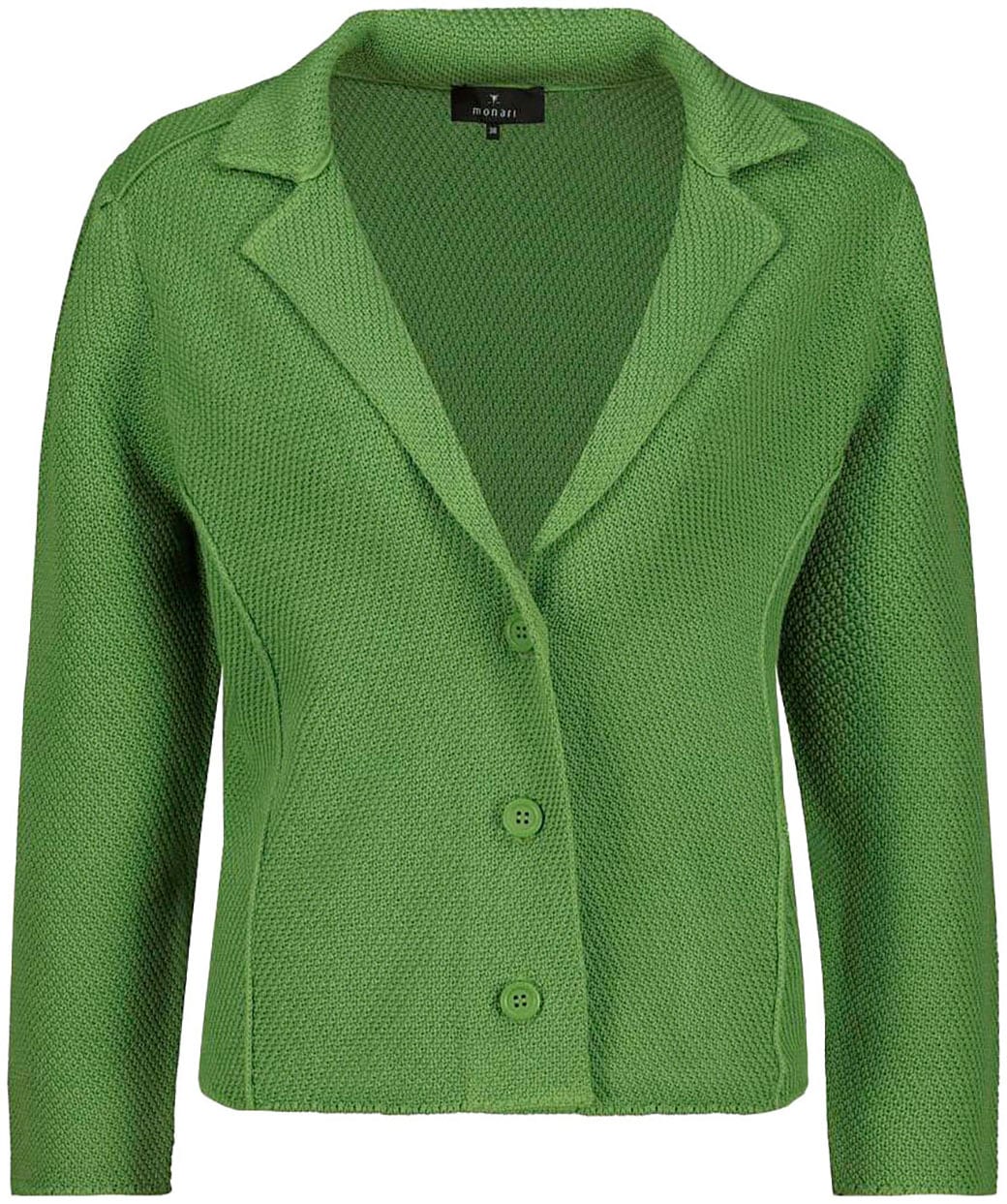 Monari Strickjacke »Jacke Basic Strickblazer«, Leicht tailliert mit Ziernähten