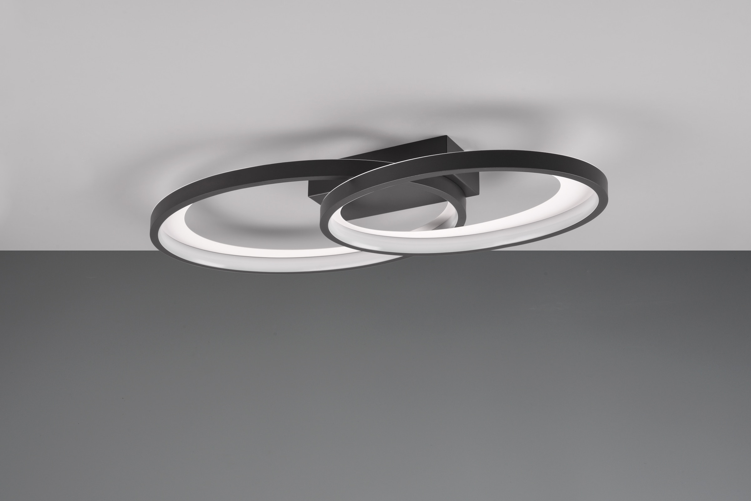 REALITY Leuchten LED Deckenleuchte »MALAGA, LED Deckenlampe warmweiß 25W 2900 Lumen auch Wandmontage mögl.«, 1 flammig, Leuchtmittel LED-Board | LED fest integriert, indirektes Licht, 57x30cm, Wand- Deckenleuchte Schlafzimmer Wohnzimmer
