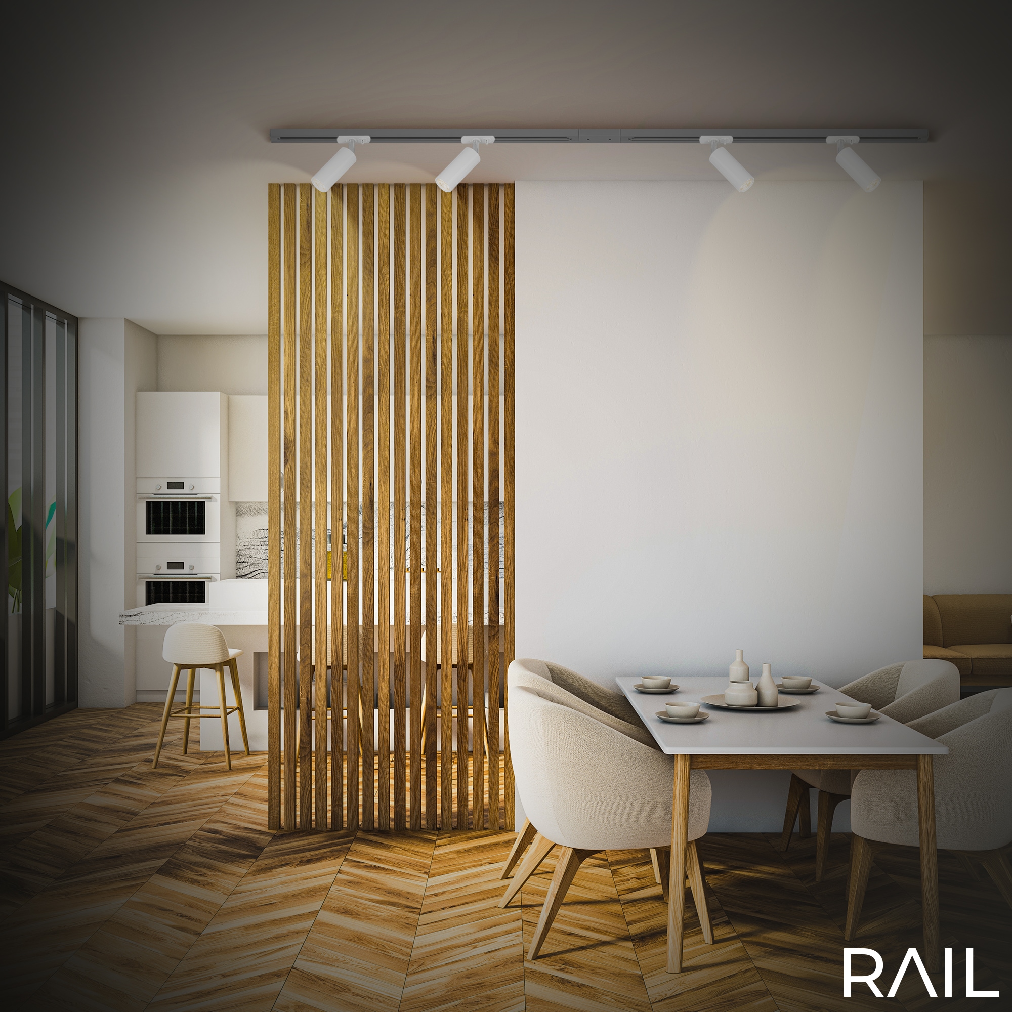 Briloner Leuchten Schienensystem-Leuchten »RAIL« LED-Board 1 Stk. LED Spotlight 40x100 mm Weiß  5,5W Schienensystem Rail Büro Küche