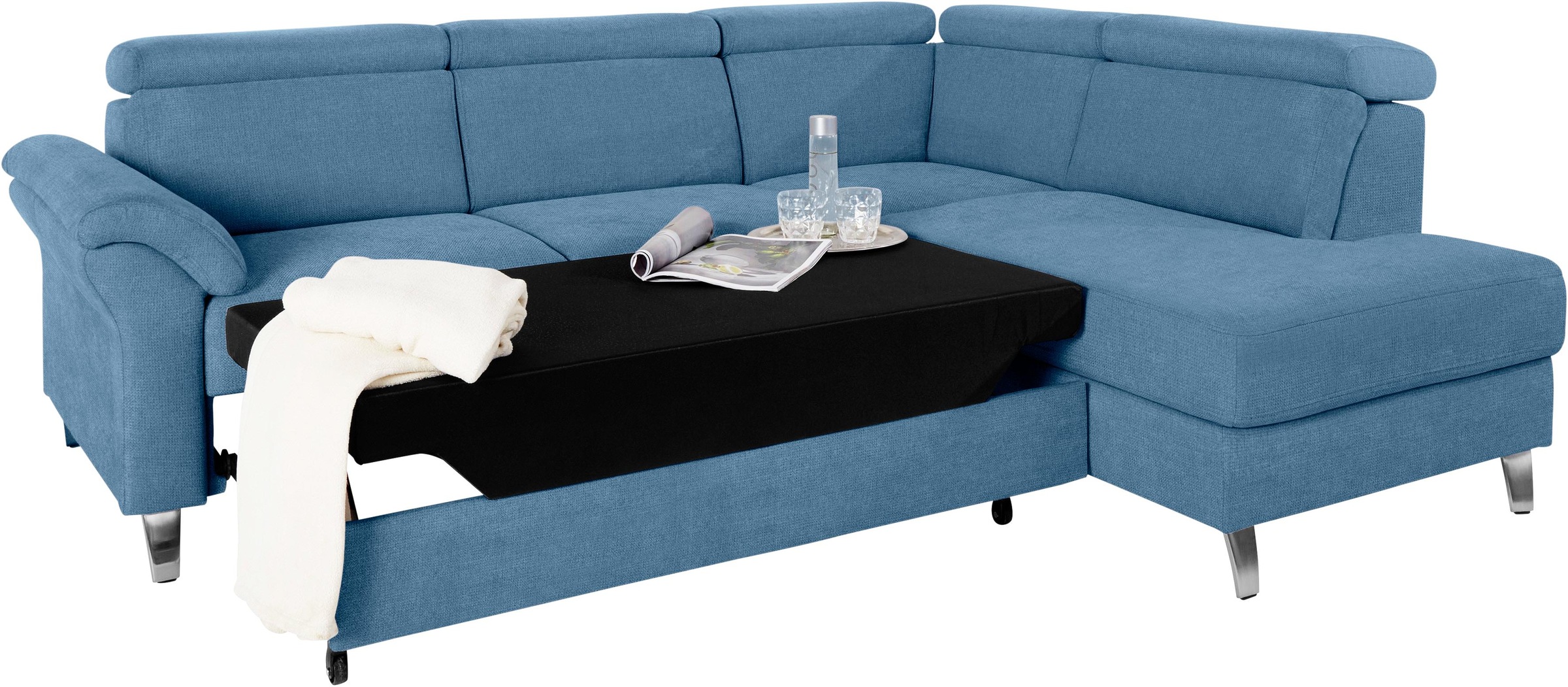 sit&more Ecksofa, inklusive Kopfteilverstellung, wahlweise mit Bettfunktion und Bettkasten