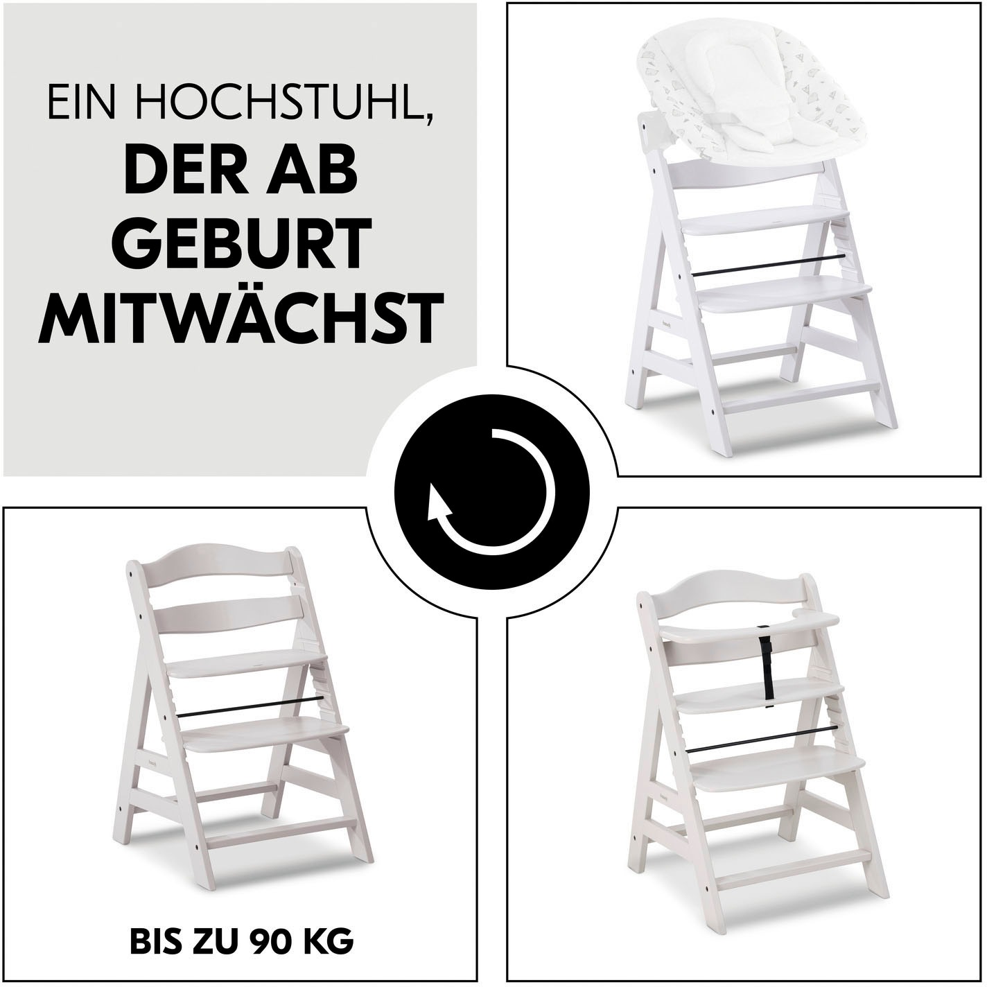 Hauck Hochstuhl »Alpha+, Creme«, FSC® - schützt Wald - weltweit