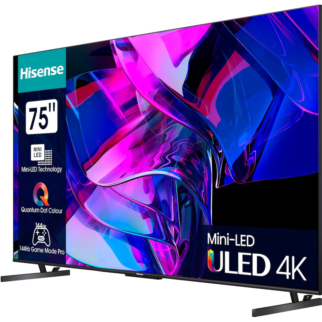 Hisense Mini-LED-Fernseher »75U7KQ«, 189 cm/75 Zoll, 4K Ultra HD, Smart-TV