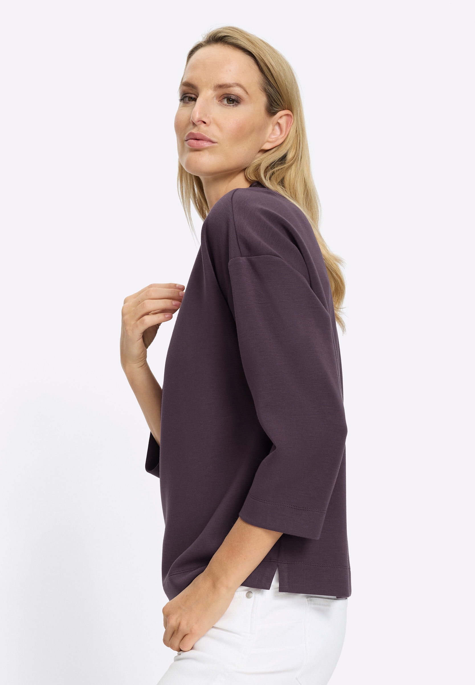 heine Sweatshirt »Sweatshirt Sweatshirt mit detailreichem V-Ausschnitt«
