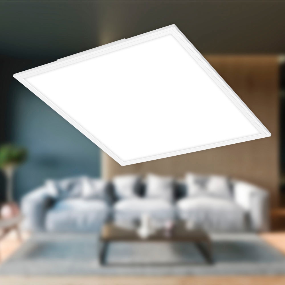 Briloner Leuchten LED Deckenleuchte »7192016 Simple« LED-Board Neutralweiß Deckenlampe, 59,5x59,5x6cm, Weiß, 38W, Wohnzimmer, Schlafzimmer, Flur