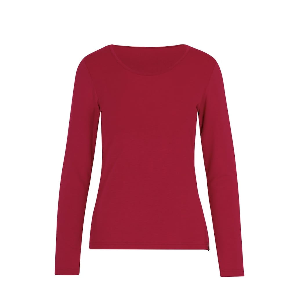 Trigema Longsleeve »TRIGEMA Shirt aus Viskose Langarm«, (1 tlg.)