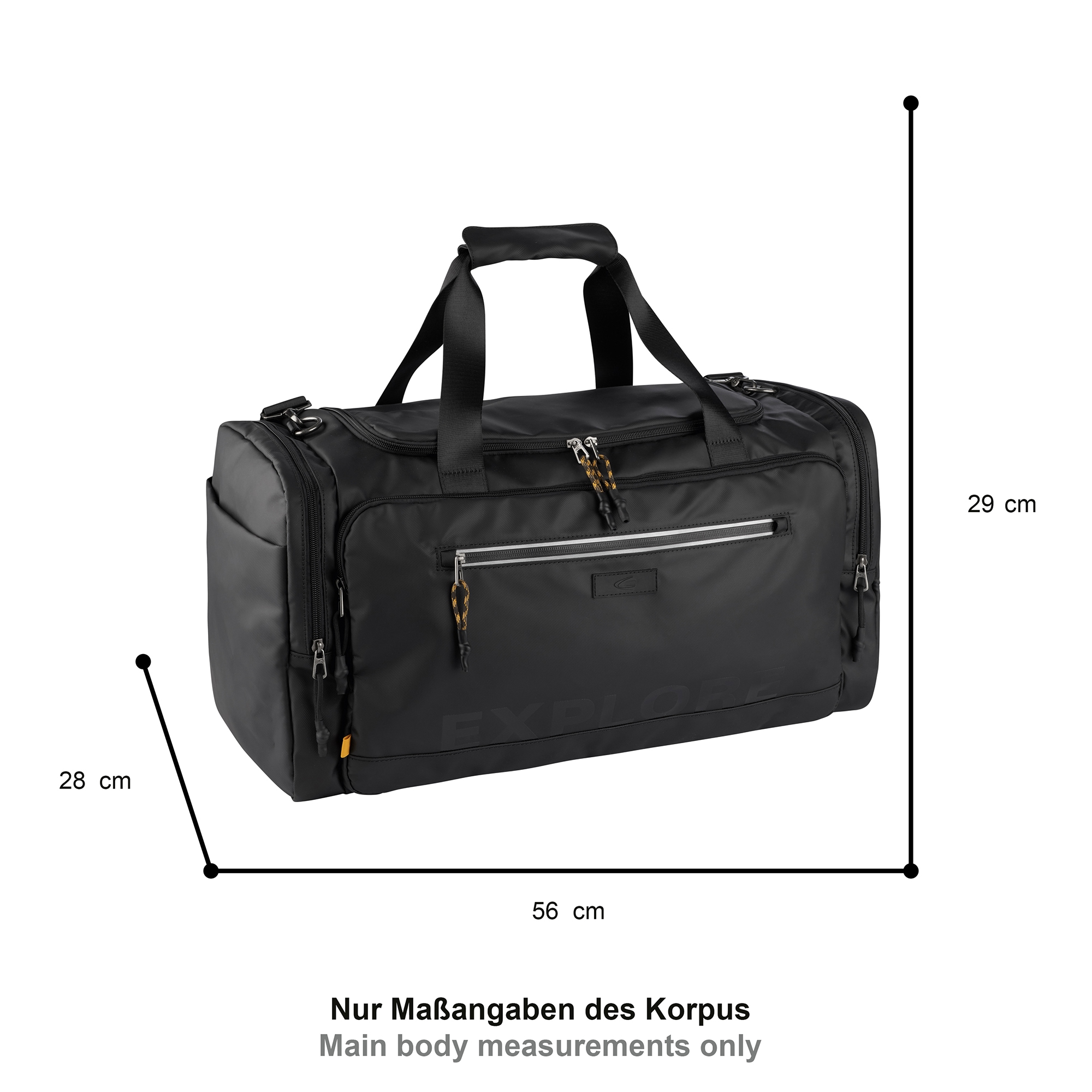 camel active Weekender »Explore« wasserabweisendes recyceltes Nylon und reflektierende Reißverschlüsse